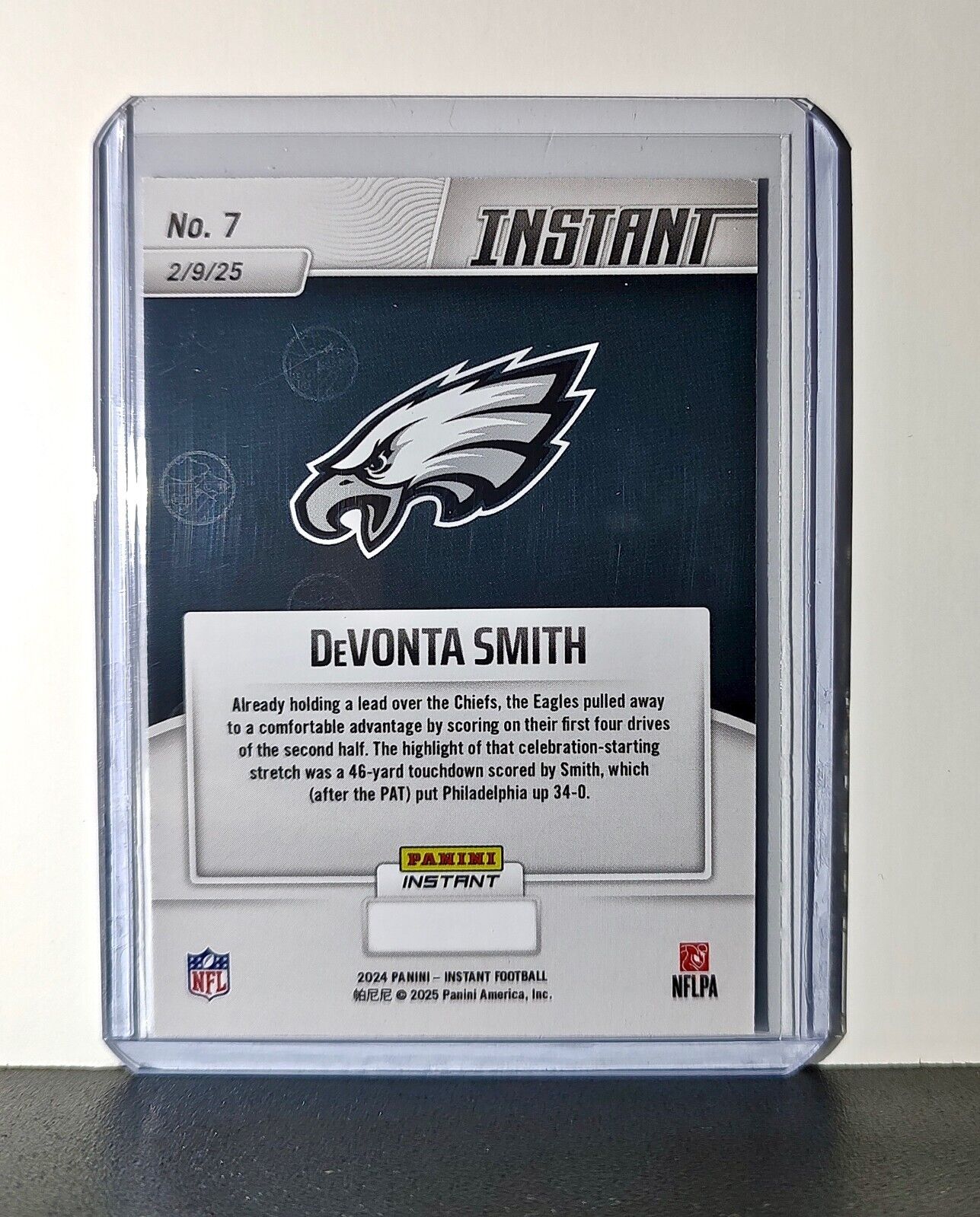 DeVonta Smith 2024 Panini Super Bowl LIX Champions NFL #7 Football Card Eagles