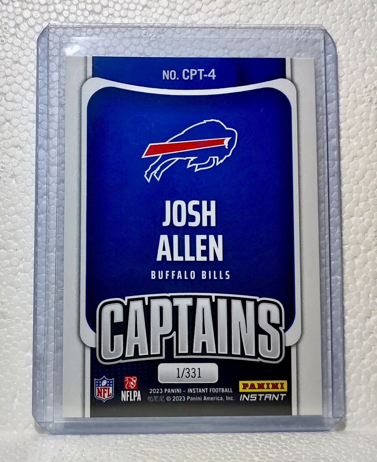 Josh Allen 2023 Panini NFL Captain #4 Football Card Buffalo Bills 1/331
