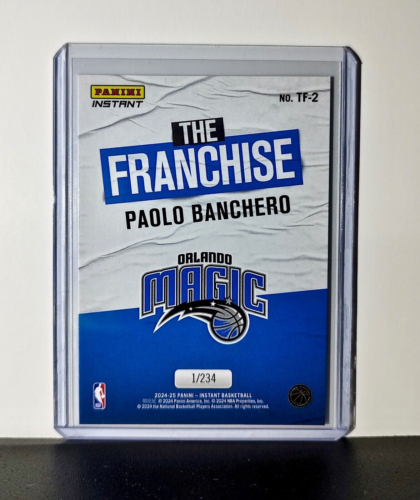 Paolo Banchero 2024-25 Panini The Franchise NBA #2 Card Orlando Magic 1/234