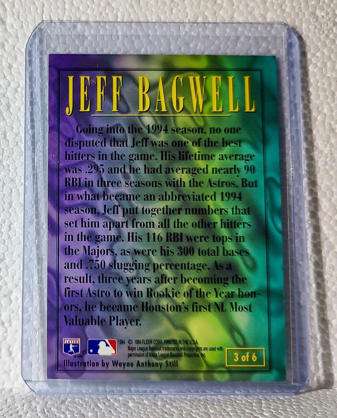 Jeff Bagwell 1995 Fleer MLB #3 Baseball Card Houston Astros