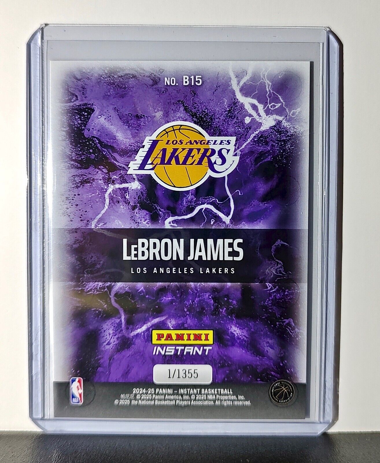 Lebron James 2024-25 Panini NBA #15 Breakaway Card Los Angeles Lakers 1/1355