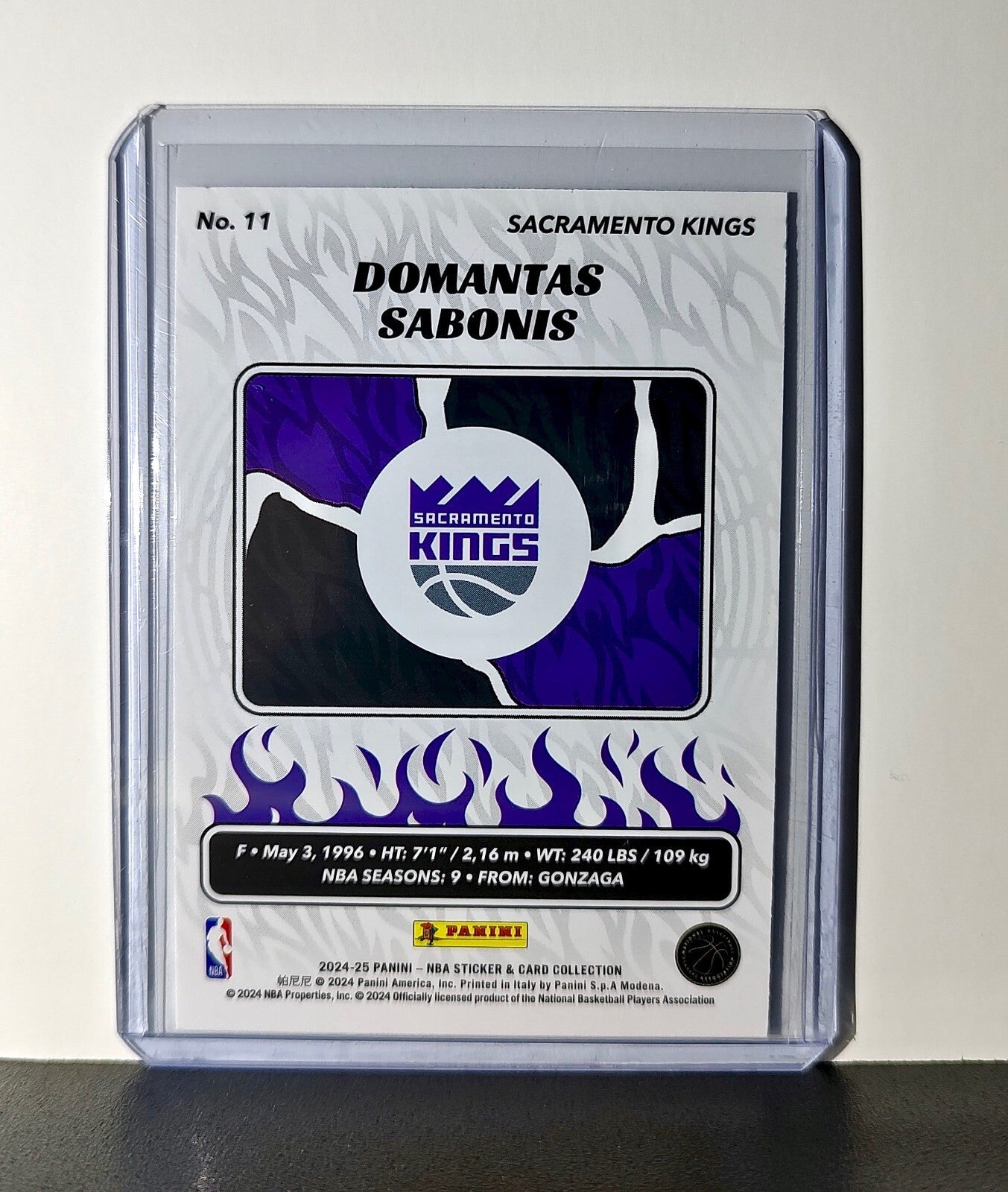 Domantas Sabonis 2024-25 Panini NBA #11 Sticker Card Sacramento Kings