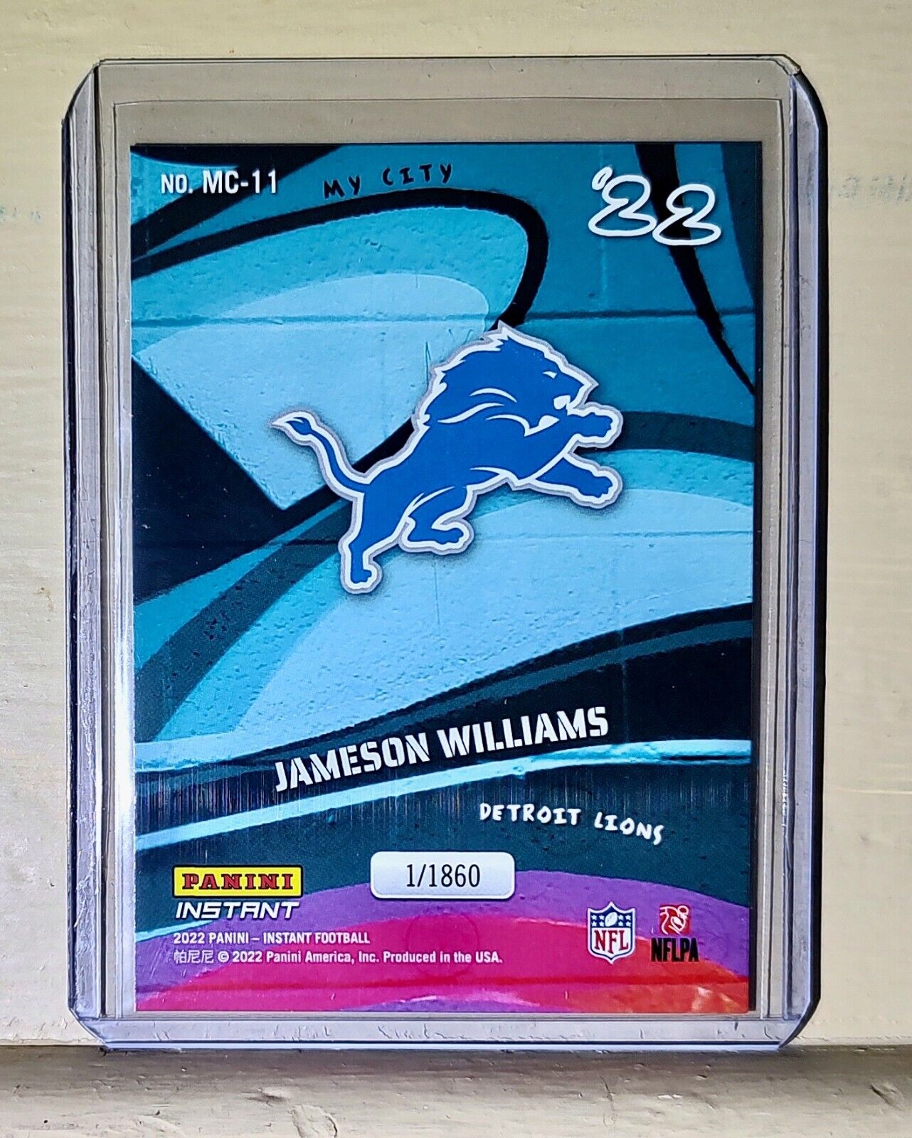 Jameson Williams 2022 Panini NFL MyCity #11 Rookie Football Card 1/1860