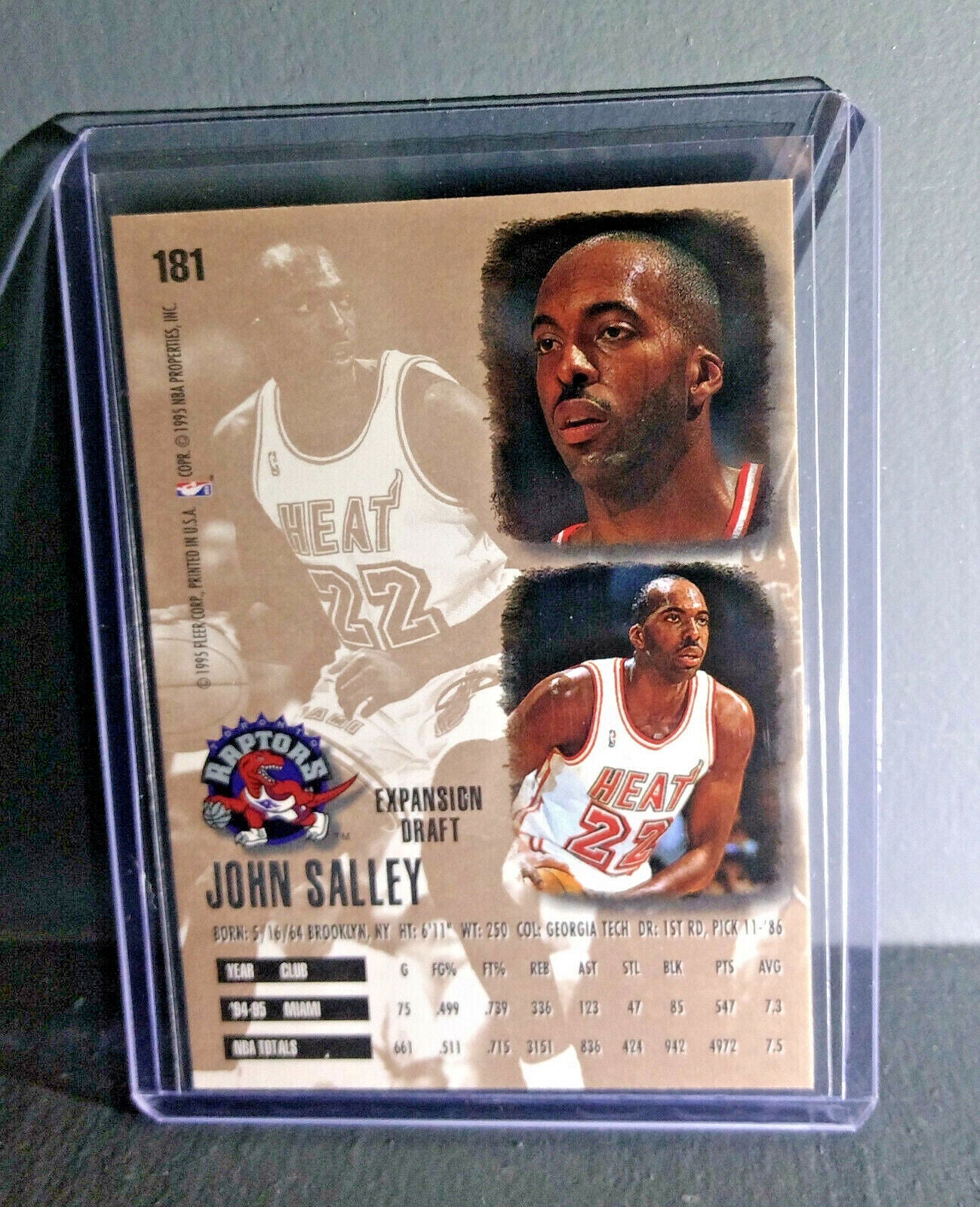 1995-96 John Salley Fleer Ultra #181 Basketball Card