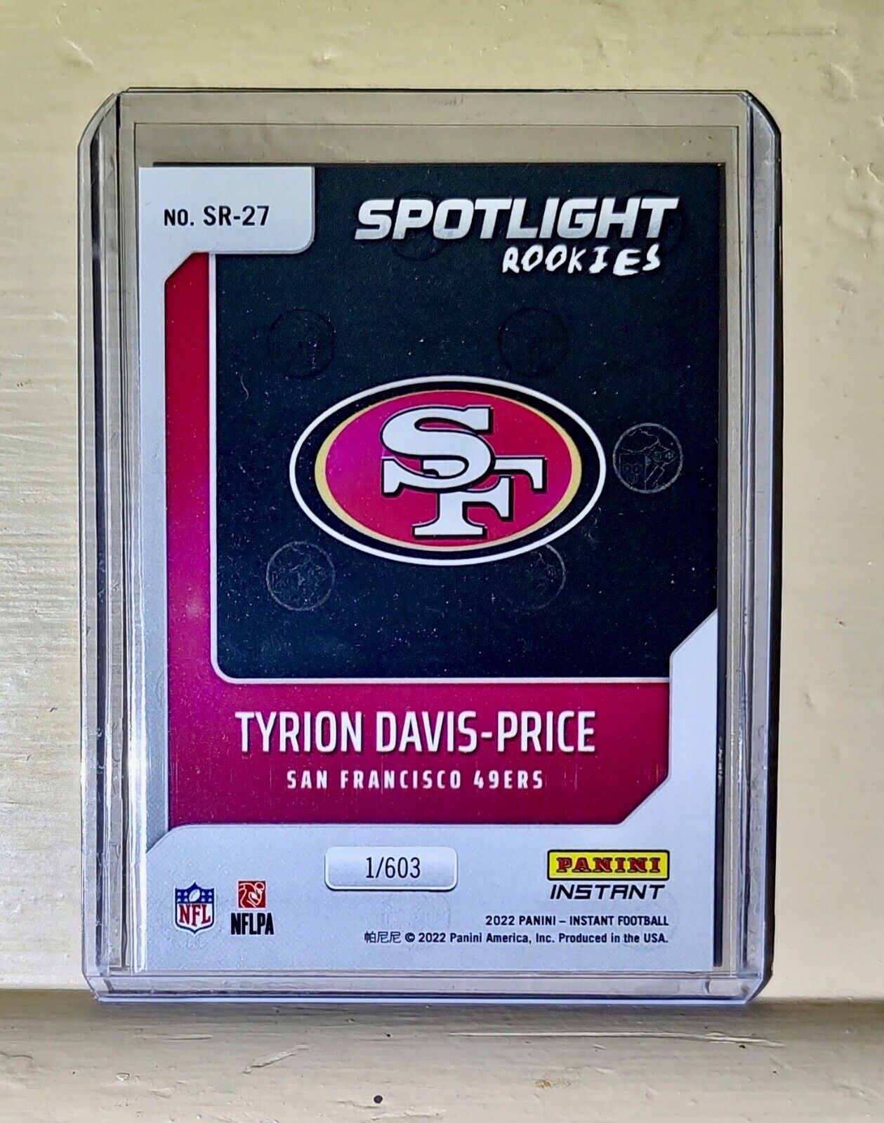 Tyrion Davis-Price 2022 NFL Panini #27 Spotlight Rookie Football Card 1/603