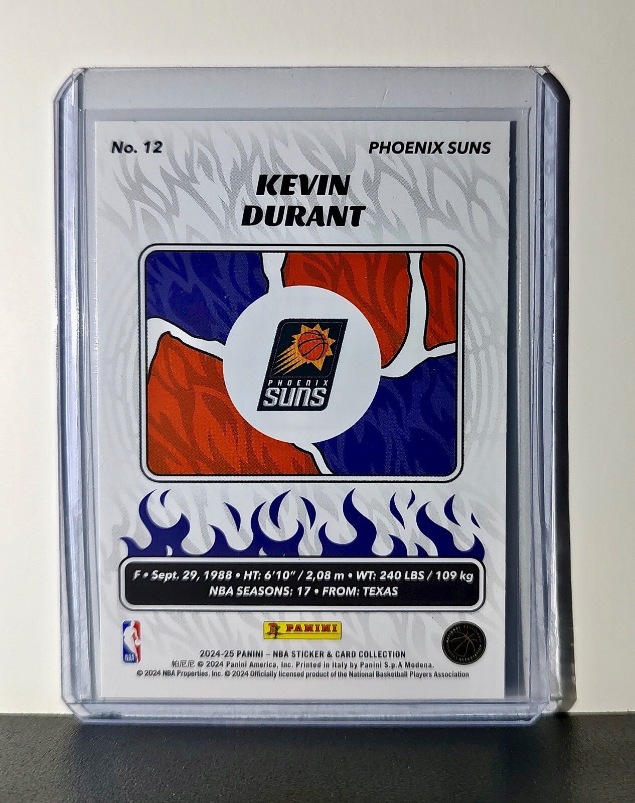 Kevin Durant 2024-25 Panini NBA #12 Foil Sticker Card Phoenix Suns