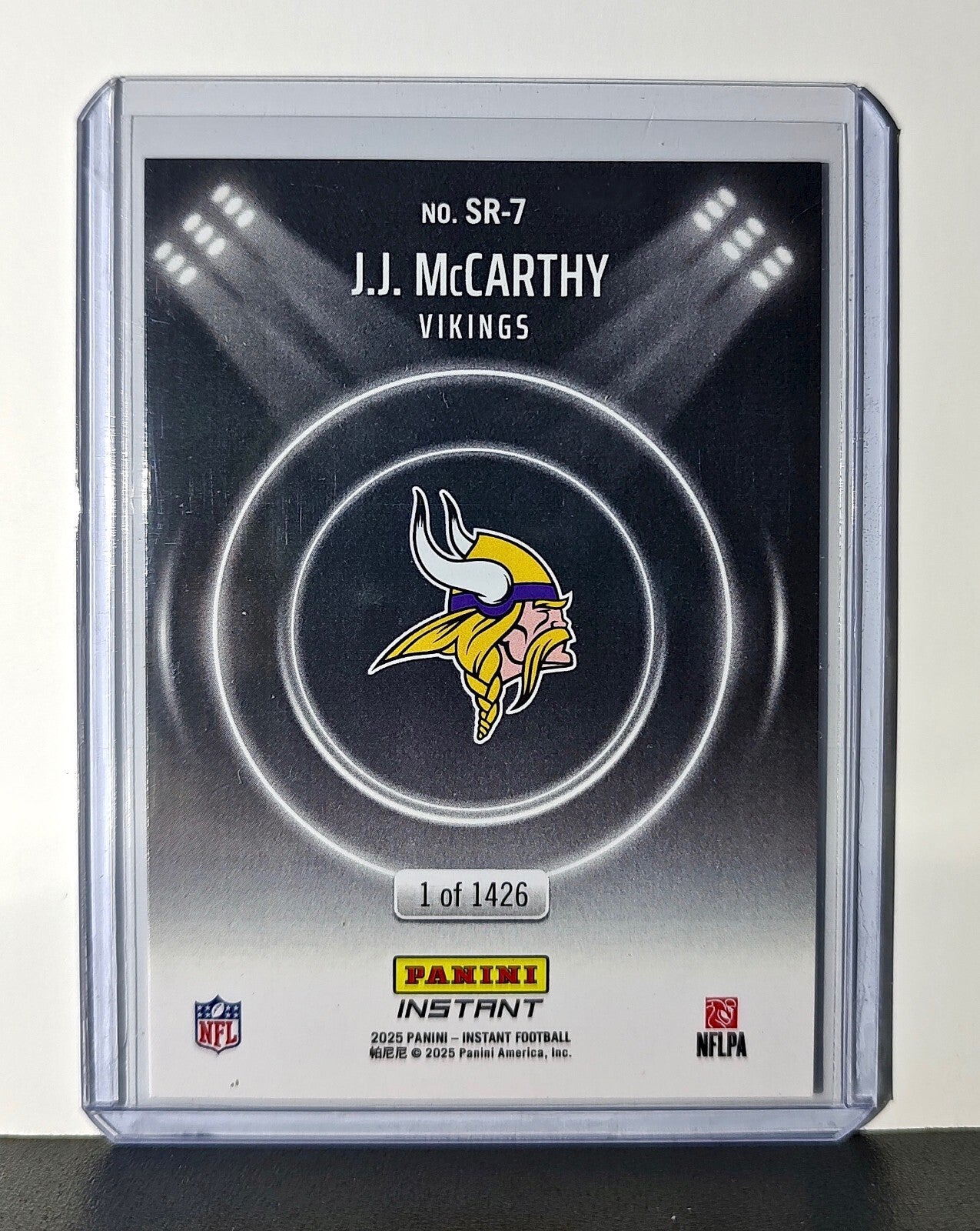 J.J. McCarthy Rookie 2024 Panini Spotlight Rookies NFL #7 Card Vikings 1 of 1426