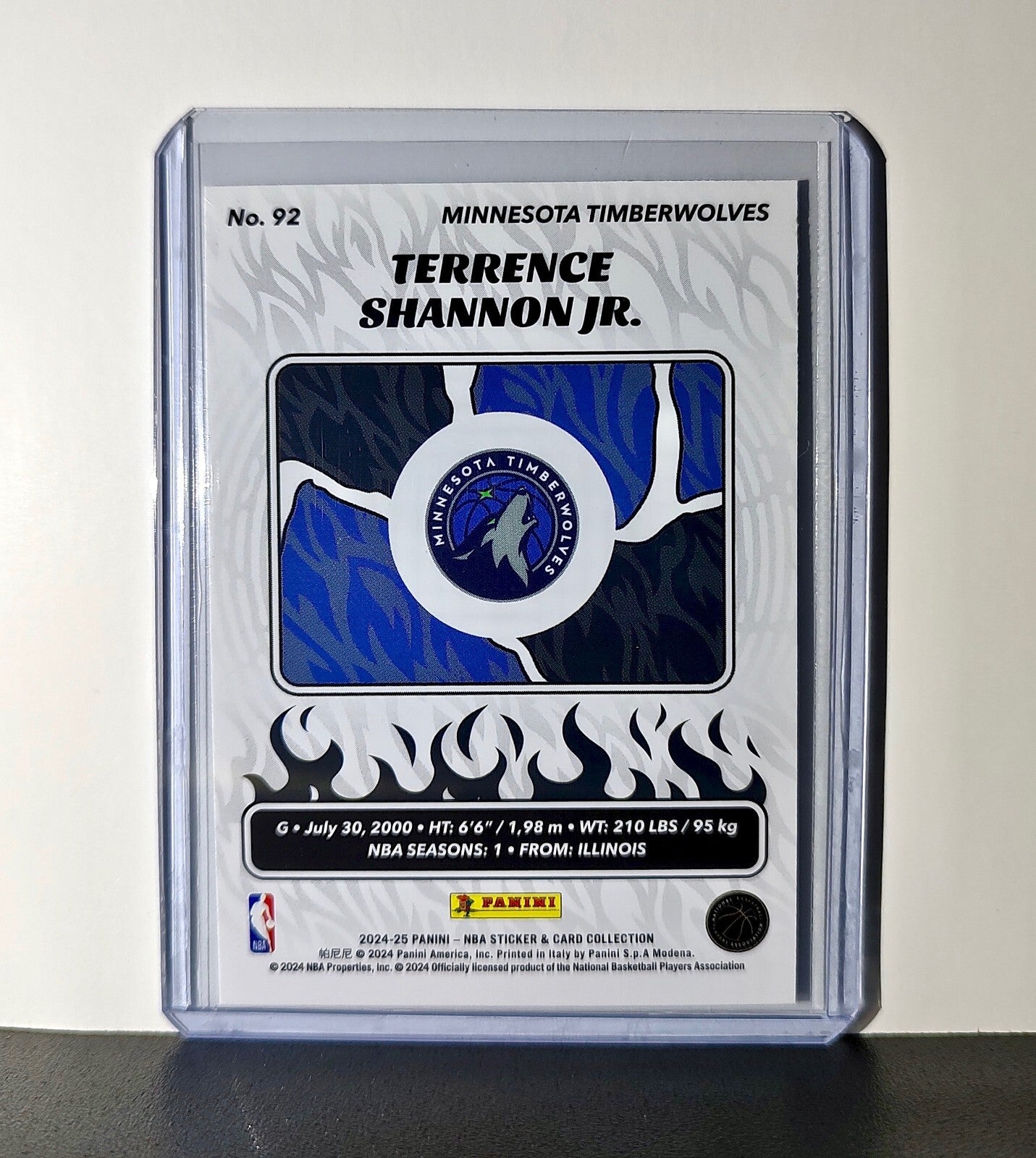 Terrence Shannon Jr. Rookie 2024-25 Panini NBA #92 Sticker Card Timberwolves