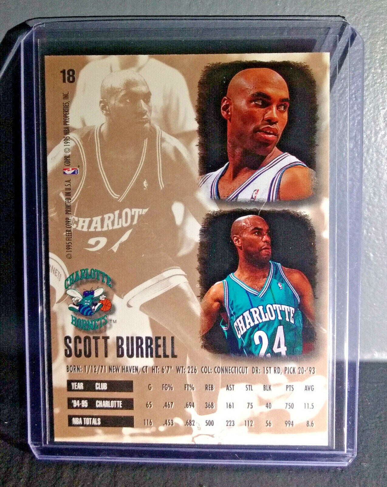 1995-96 Scott Burrell Fleer Ultra #18 Basketball Card