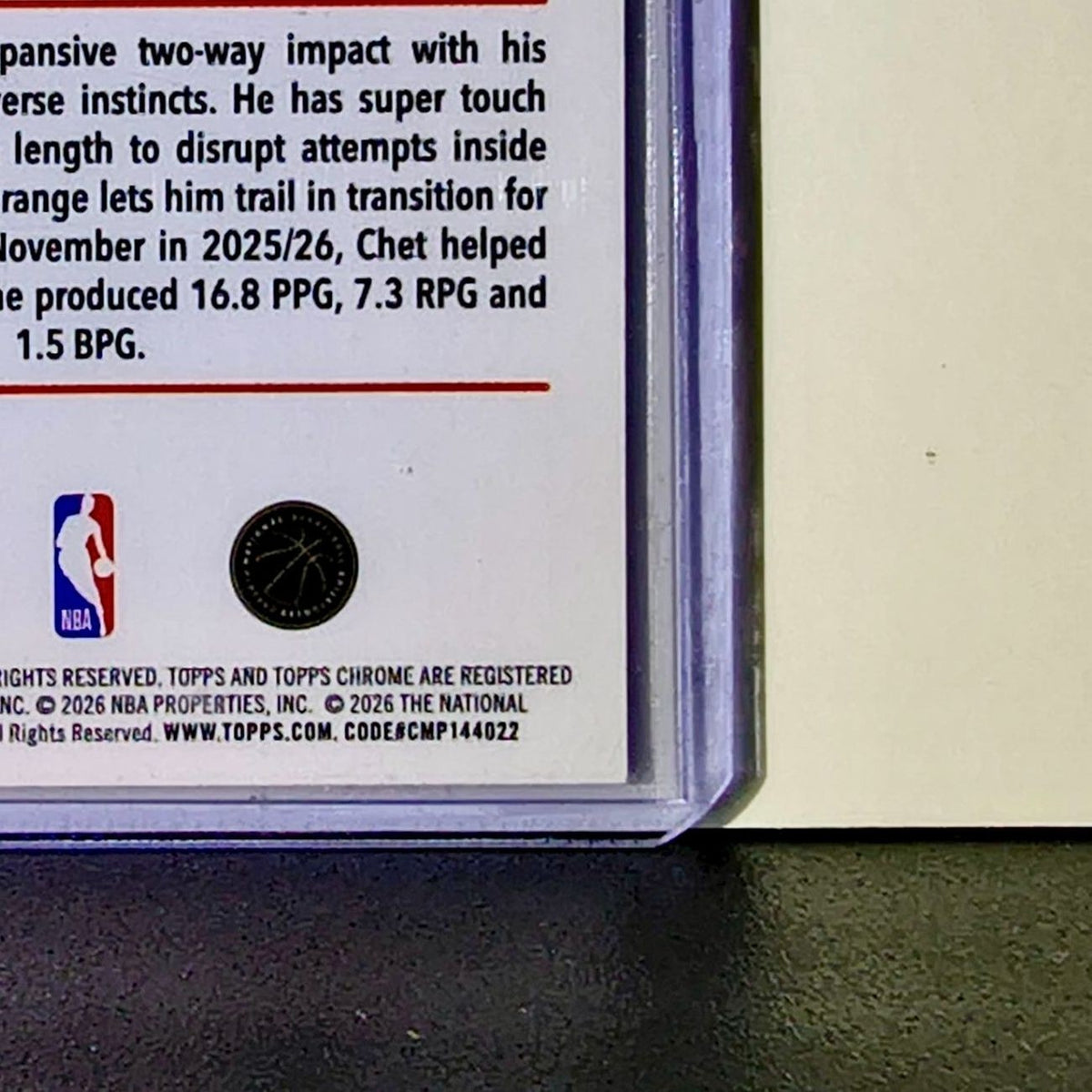 Chet Holmgren 2025-26 NBA Topps Chrome Update X-Fractor #31 Card Thunder
