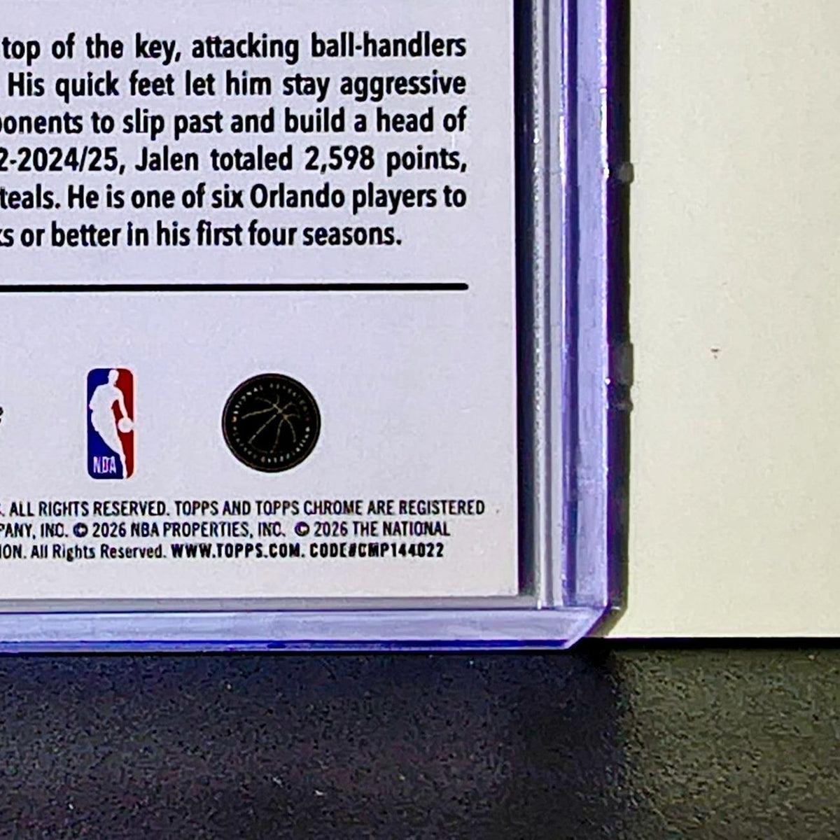 Jalen Suggs 2025-26 NBA Topps Chrome Update #96 Basketball Card Orlando Magic