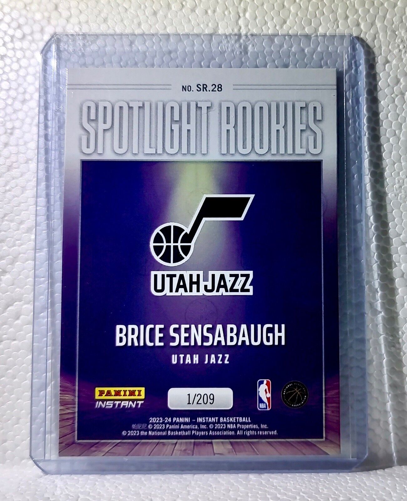Brice Sensabaugh 2023-24 Panini #28 NBA Spotlight Rookies Basketball Card 1/209