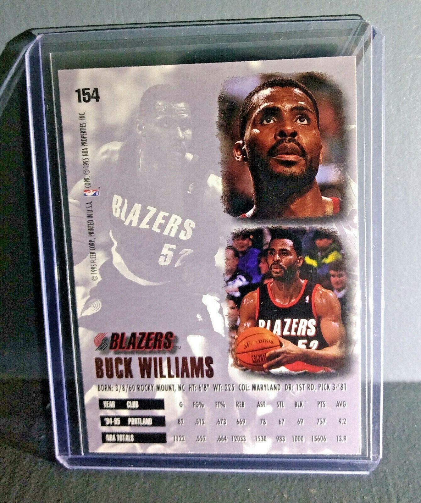 1995-96 Buck Williams Fleer Ultra #154 Basketball Card