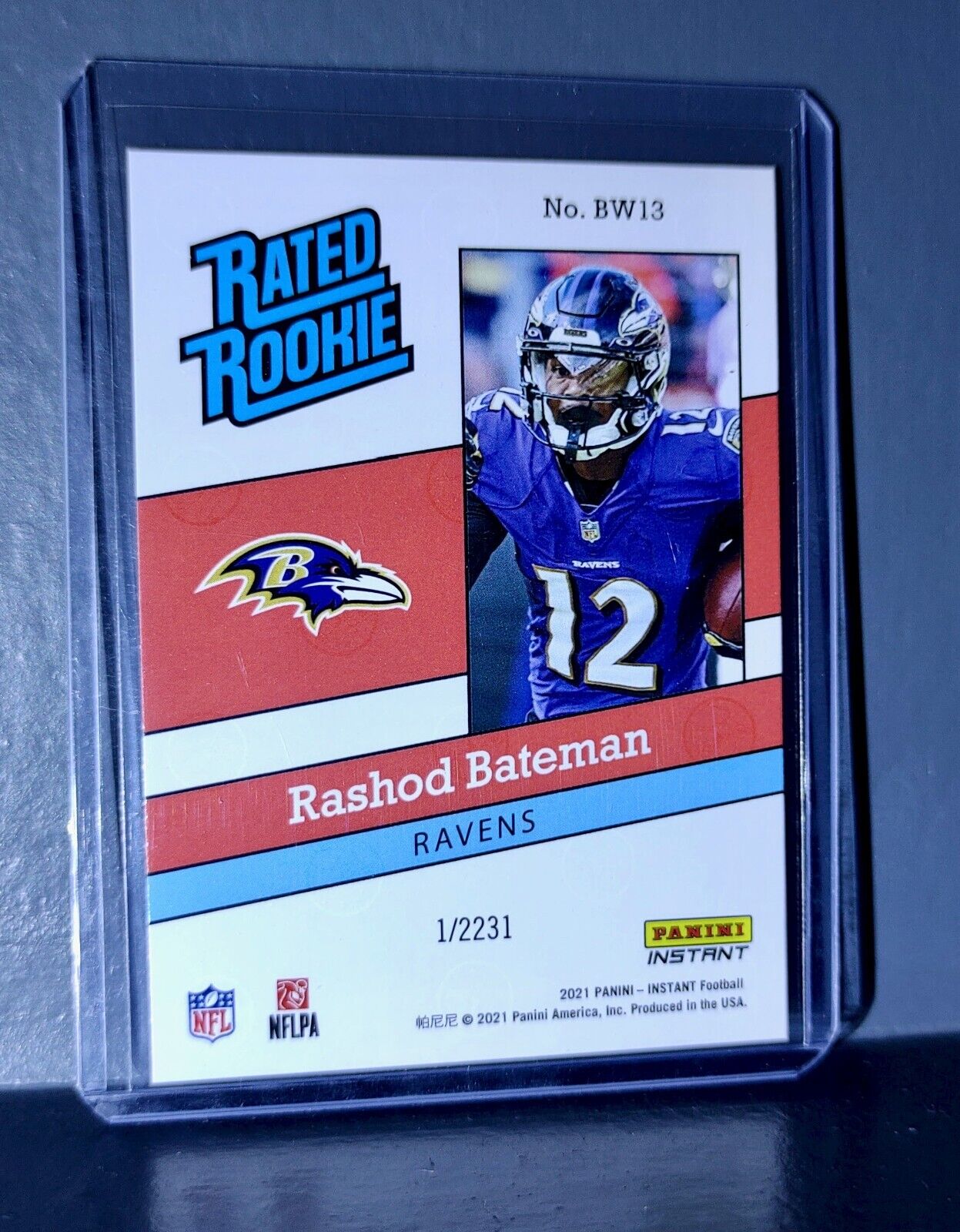 Rashod Bateman 2021 Panini NFL Rated Rookie Retro #13 Rookie Card 1/2231