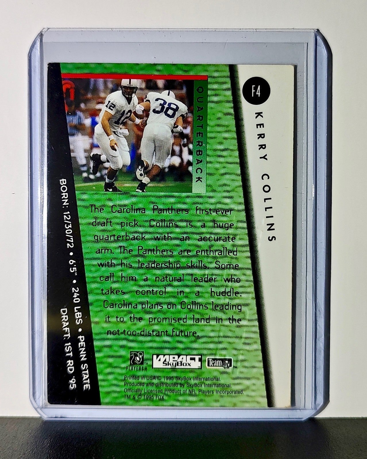 Kerry Collins 1995 Skybox Impact #F4 Card Penn State Nittany Lions
