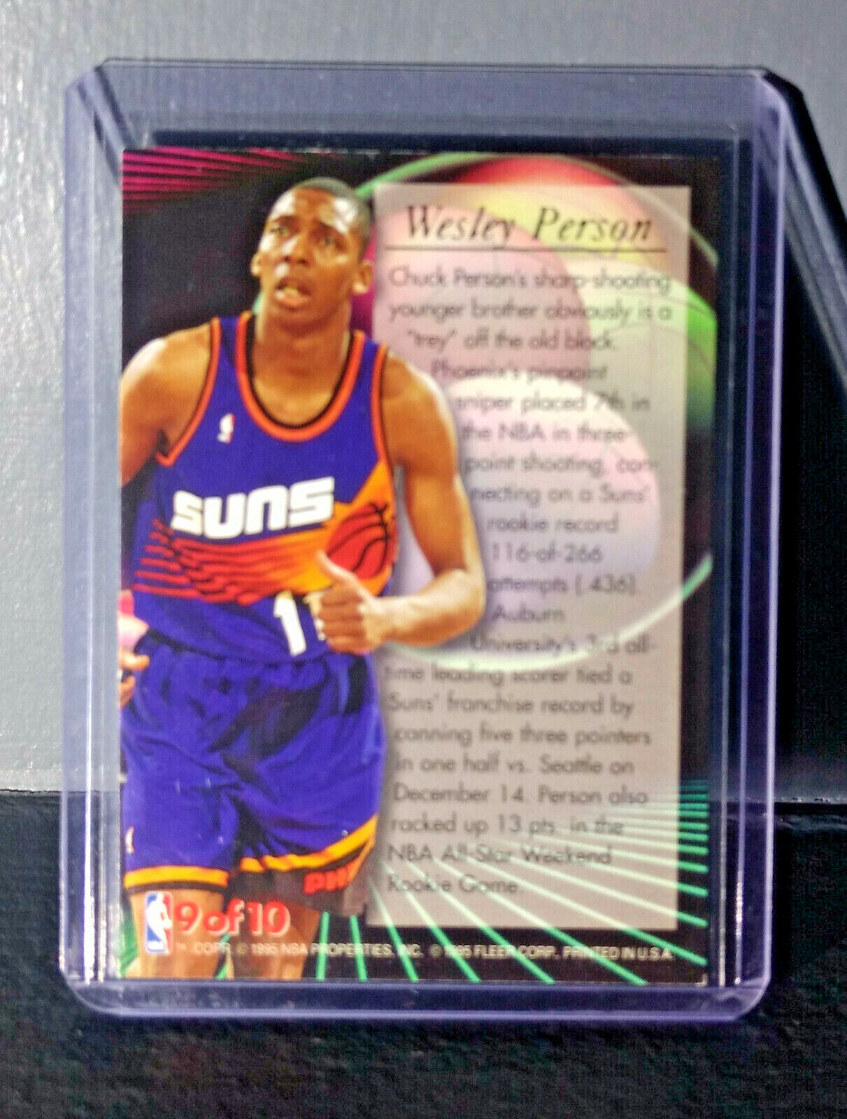 1995-96 Wesley Person Fleer Ultra All-Rookie Team #9 Basketball Card