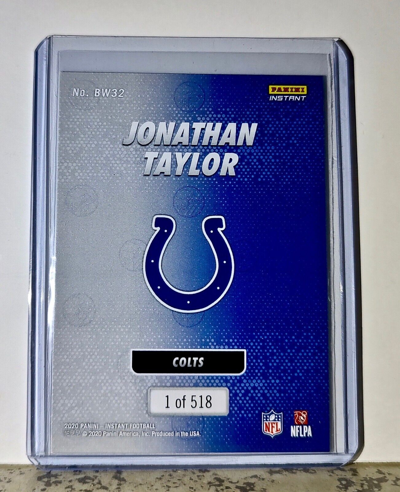 Jonathan Taylor 2020 Panini NFL #32 Black and White Rookies Card Colts 1 of 518