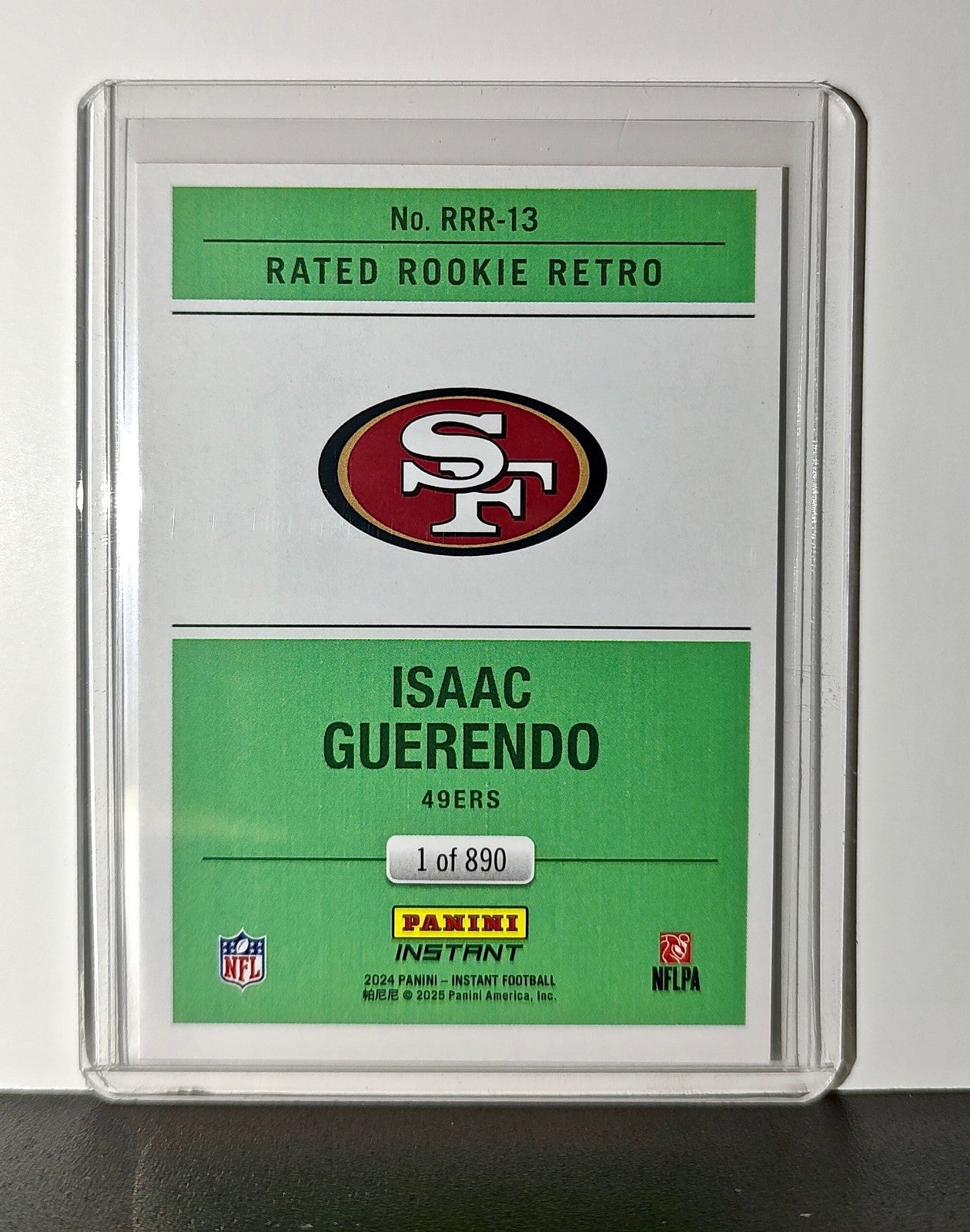 Isaac Guerendo Rookie 2024 Panini Rated Rookie Retro NFL #13 SF 49ers 1 of 890