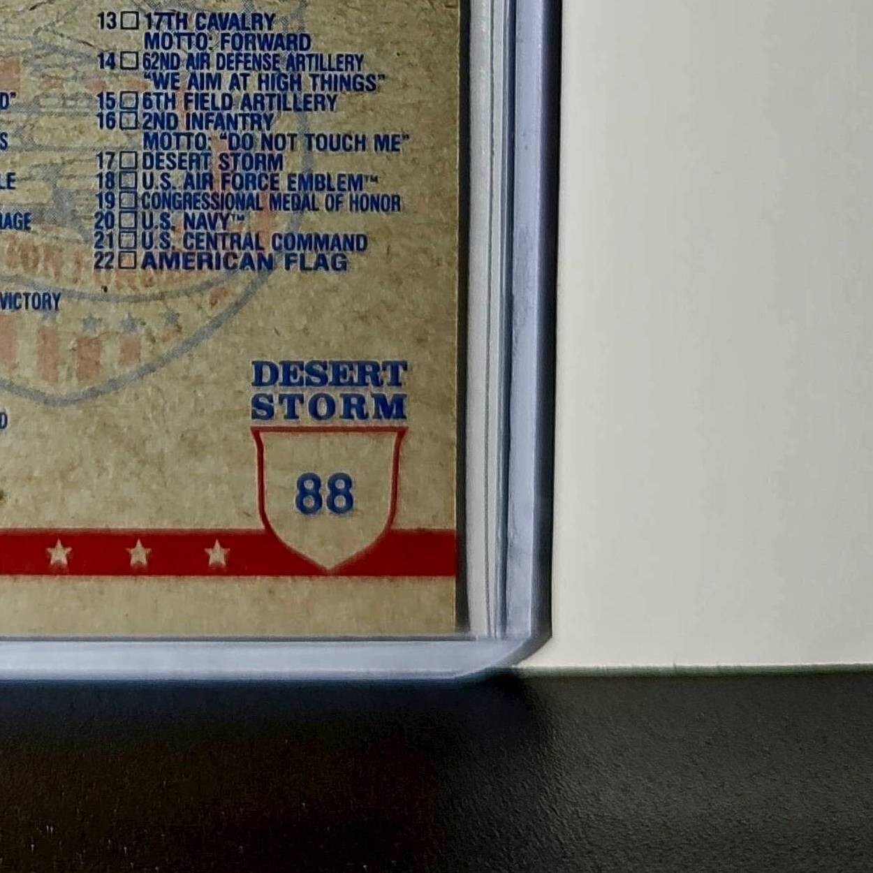 Checklist: 1–88 1991 Topps Desert Storm #88 Card
