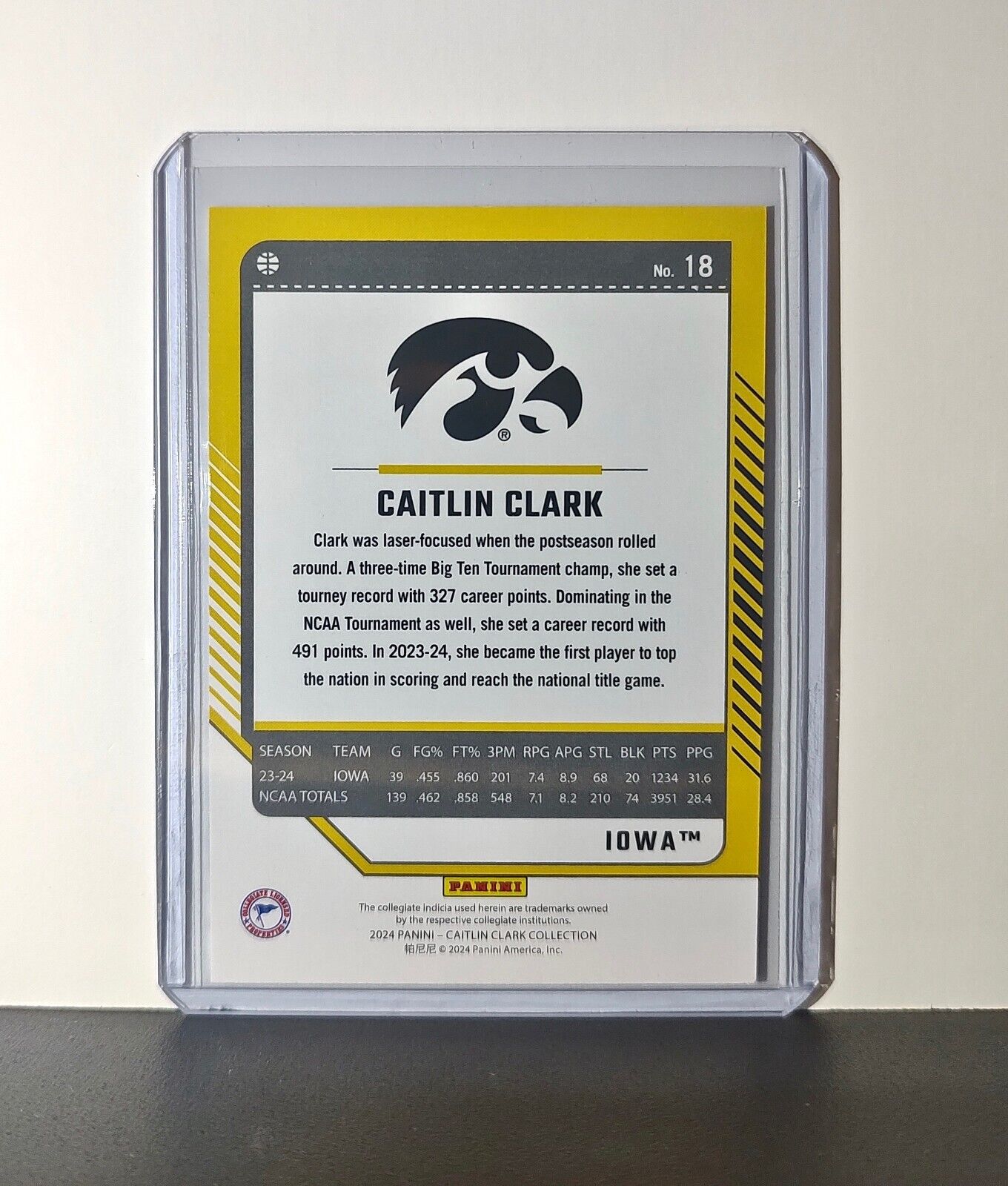 2024 Caitlin Clark Panini Donruss #18 Basketball Card Iowa Hawkeyes
