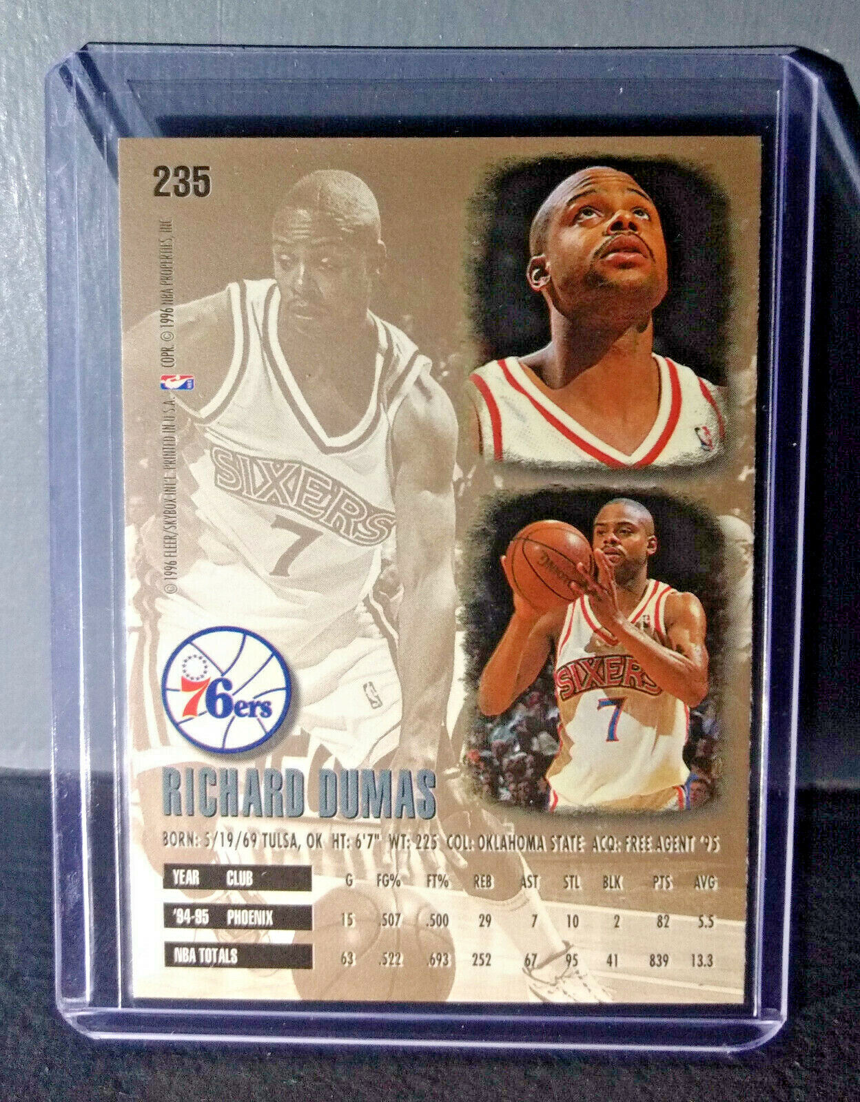 1995-96 Richard Dumas Fleer Ultra #235 Basketball Card