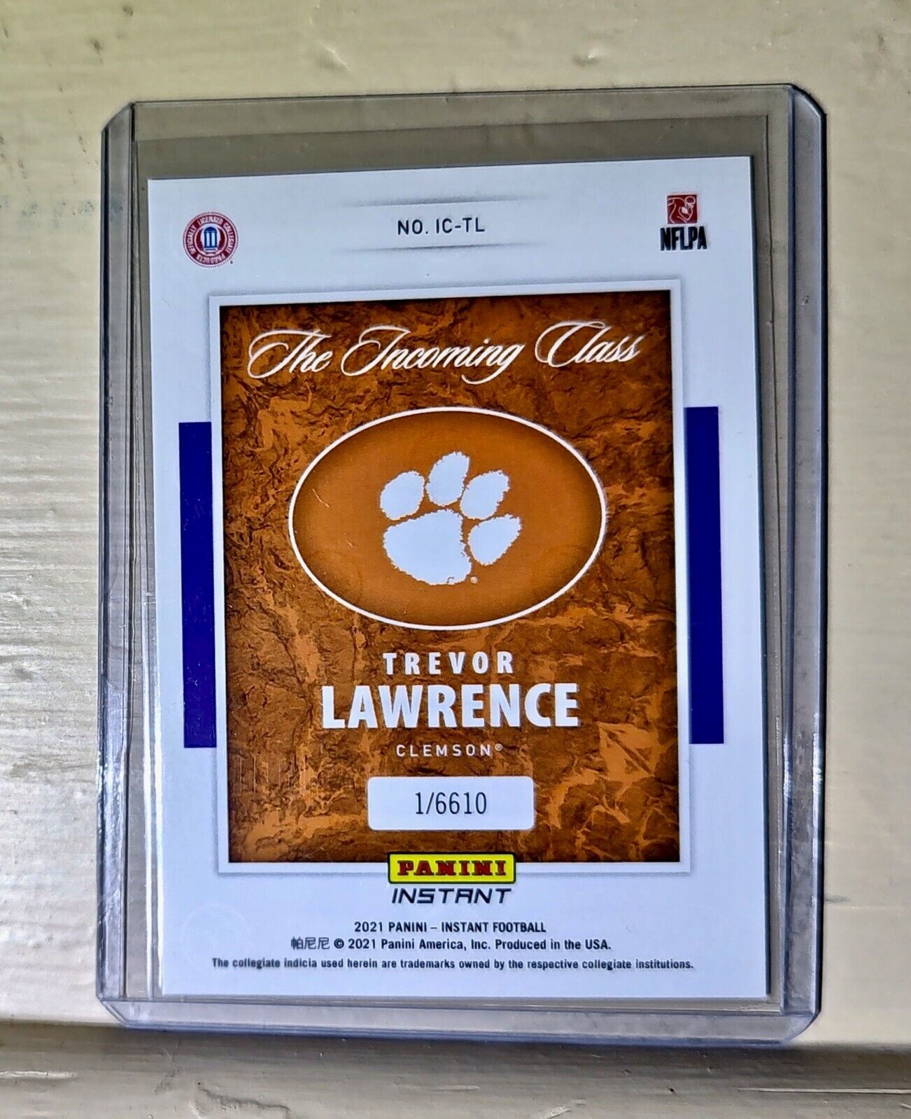 Trevor Lawrence 2021 Panini NFL The Incoming Class Rookie Football Card 1/6610