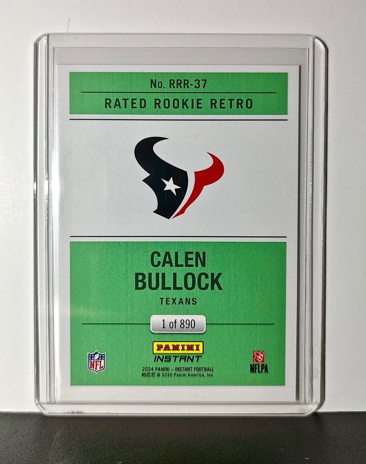 Calen Bullock Rookie 2024 Panini Rated Rookie Retro NFL #37 Card Texans 1 of 890