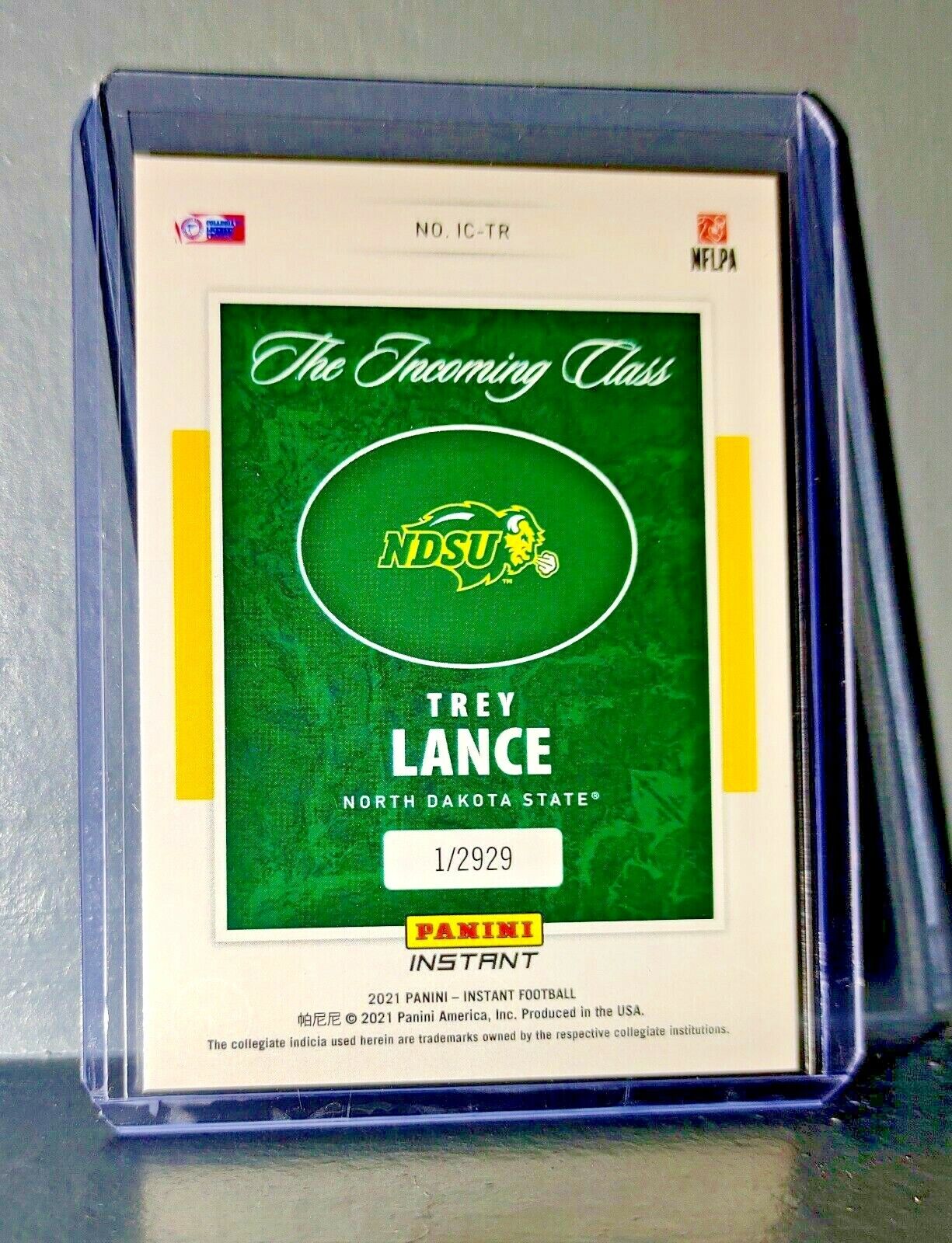 Trey Lance 2021 Panini NFL The Incoming Class Rookie Football Card 1/2929