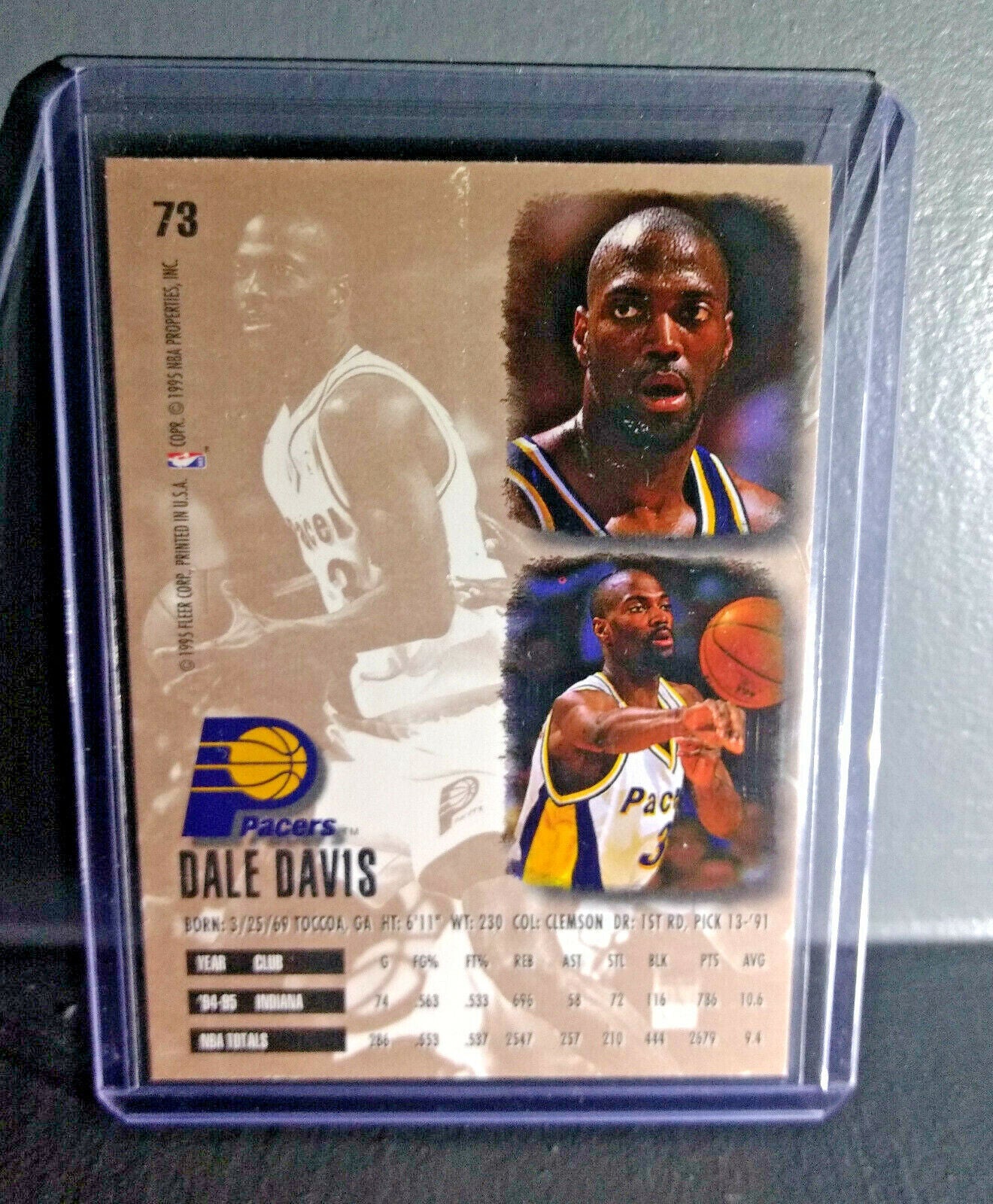1995-96 Dale Davis Fleer Ultra #73 Basketball Card