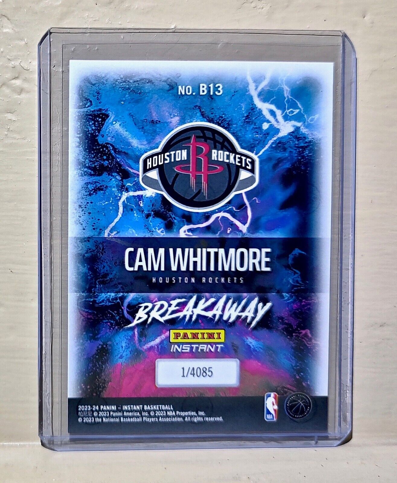 Cam Whitmore 2023-24 Panini NBA Breakaway Basketball #13 Rookie Card 1 of 4085
