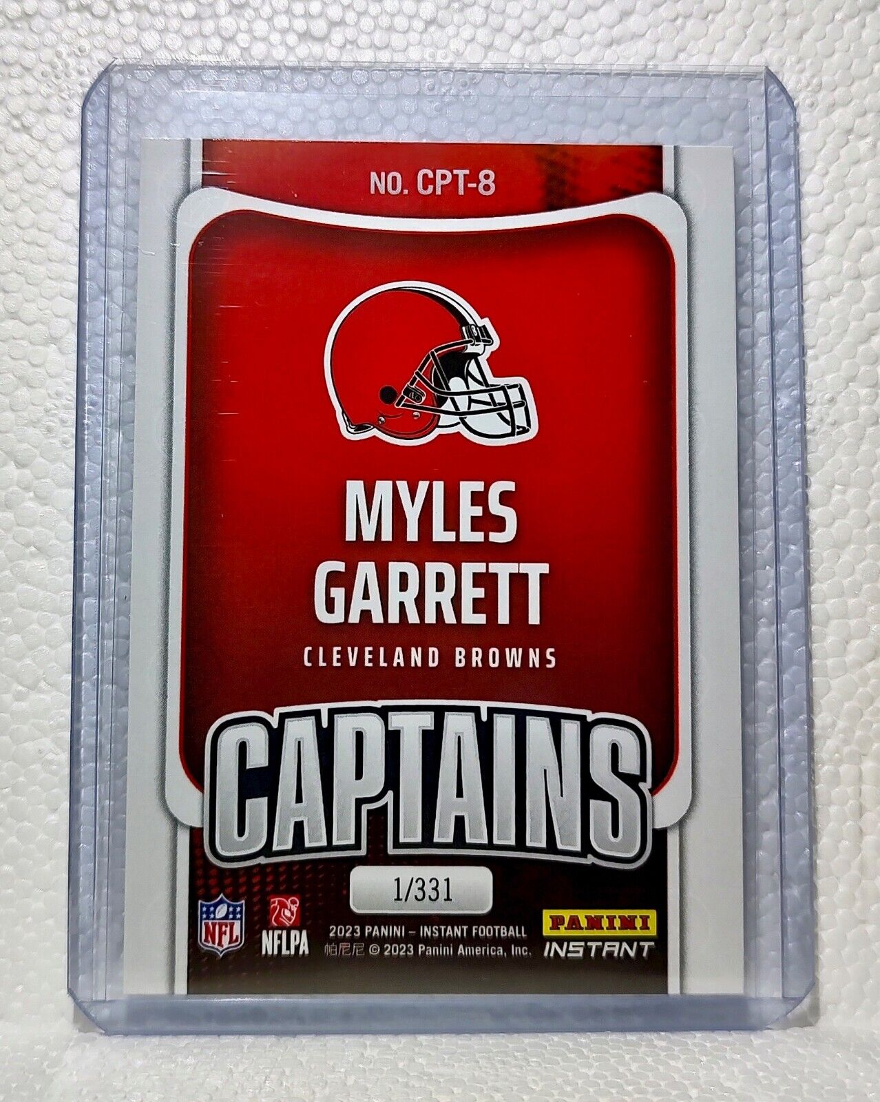 Myles Garrett 2023 Panini NFL Captain #8 Football Card Cleveland Browns 1/331