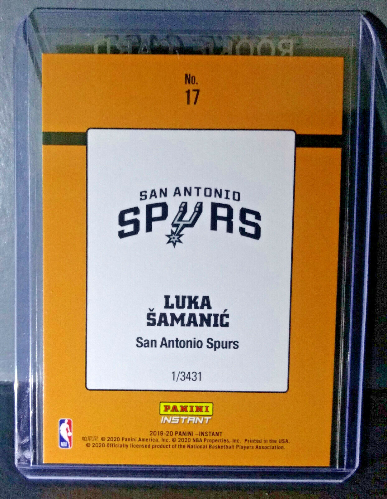 Luka Samanic 2019-2020 Panini NBA #17 Rated Rookie Retro Card 1/3431