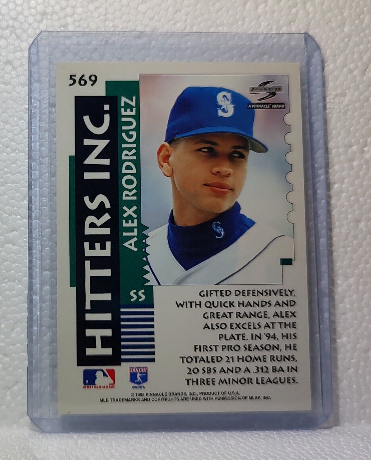 Alex Rodriguez 1995 Score MLB #569 Hitters Inc. Baseball Card Seattle Mariners
