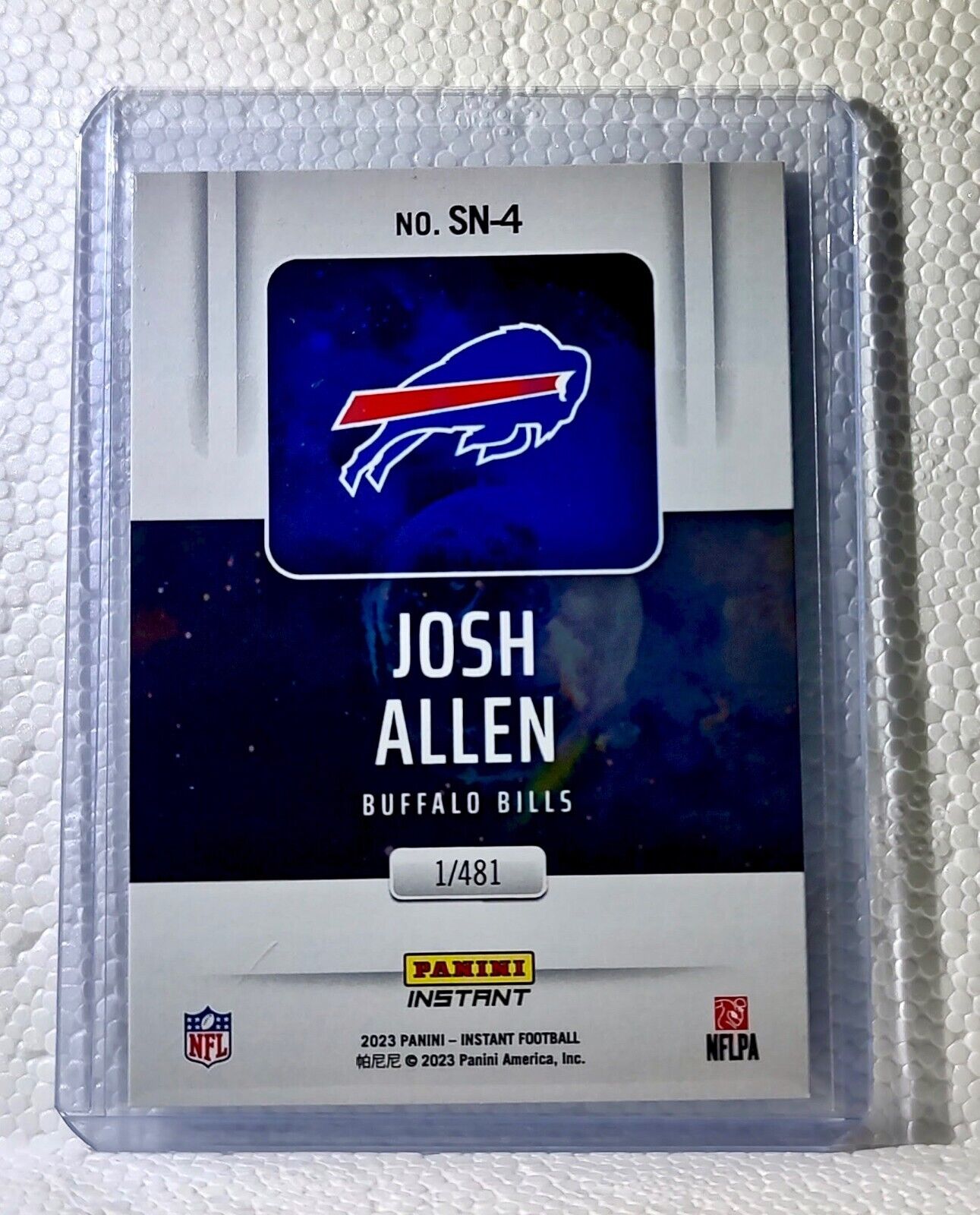 Josh Allen 2023 Panini NFL #4 Supernova Football Card Buffalo Bills 1/481