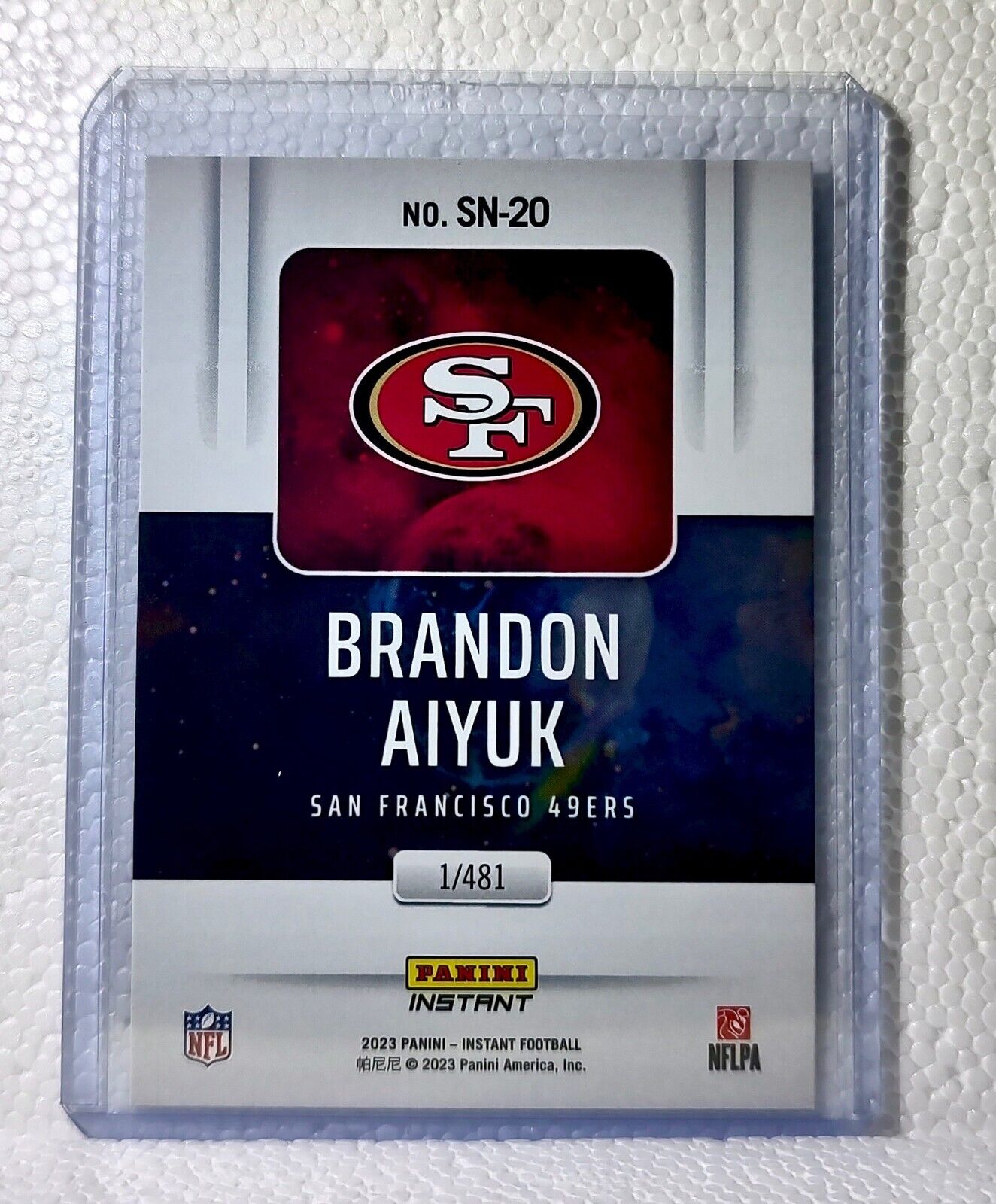 Brandon Aiyuk 2023 Panini NFL #20 Supernova Football Card SF 49ers 1/481