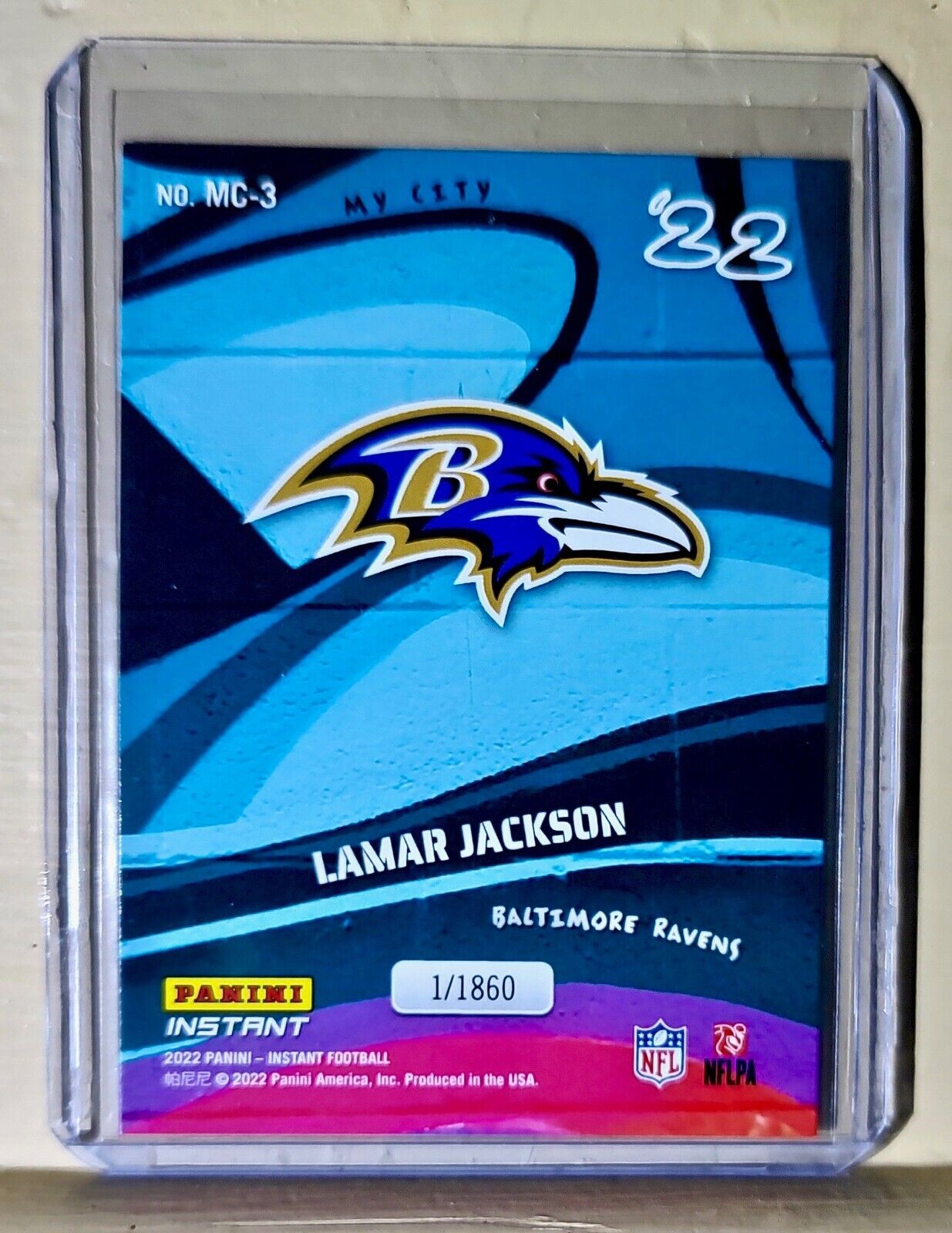 Lamar Jackson 2022 Panini NFL MyCity #3 Football Card 1/1860