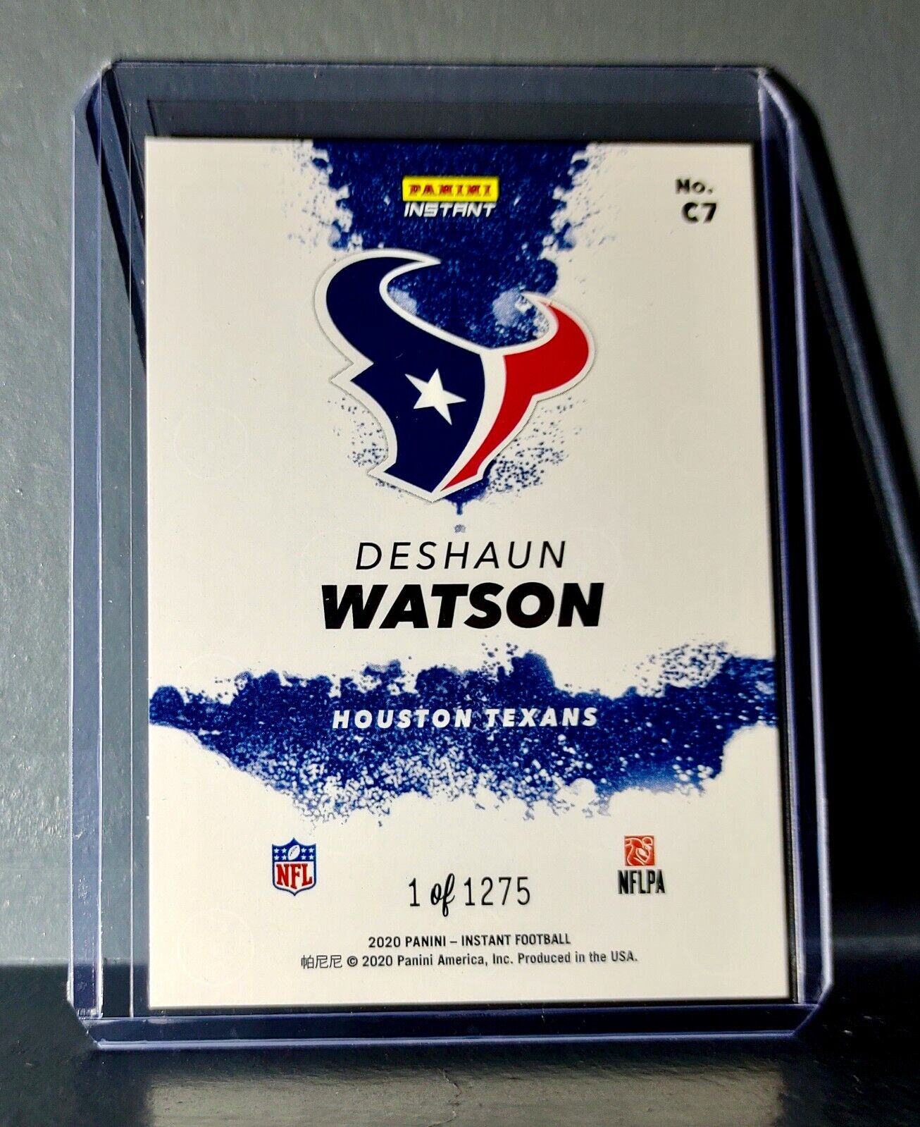 Deshaun Watson 2020 Panini NFL Instant My City #7 Football Card 1 of 1275