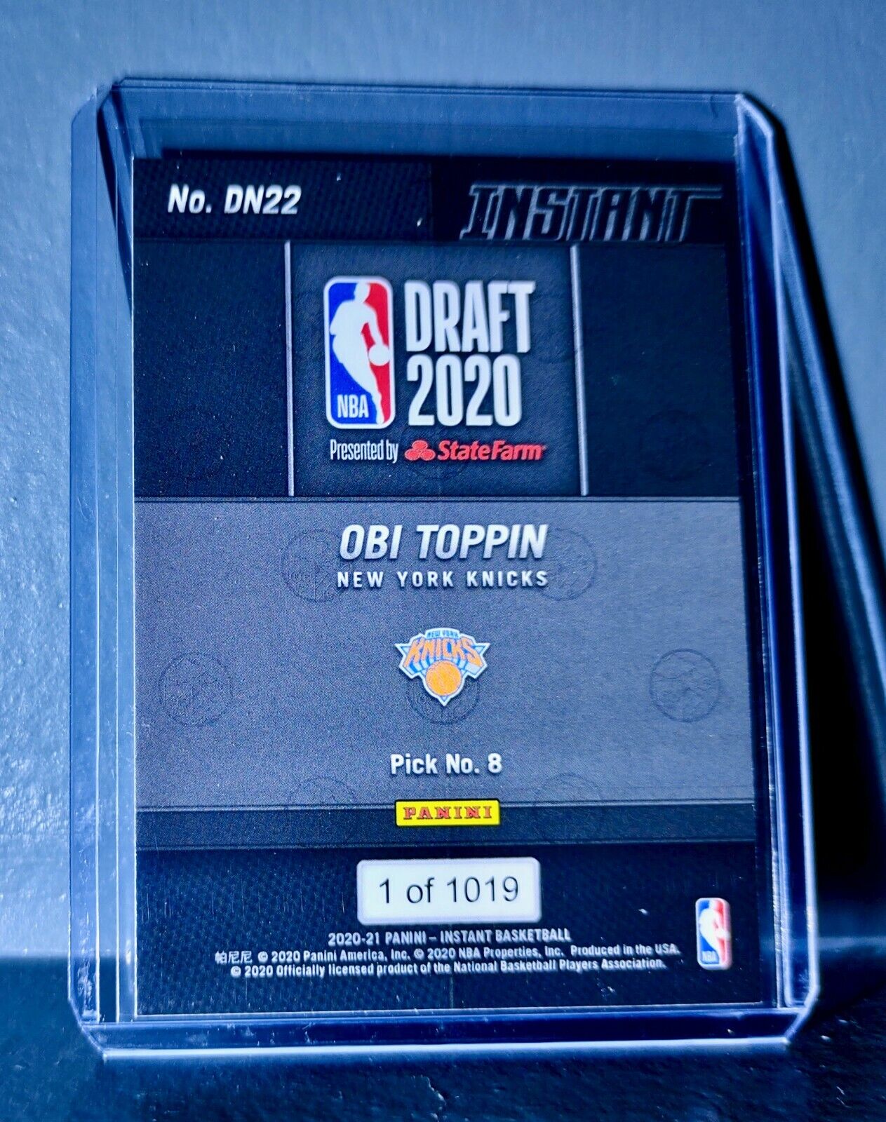 Obi Toppin 2020-21 Panini NBA Draft Night #22 Basketball Rookie Card 1 of 1019
