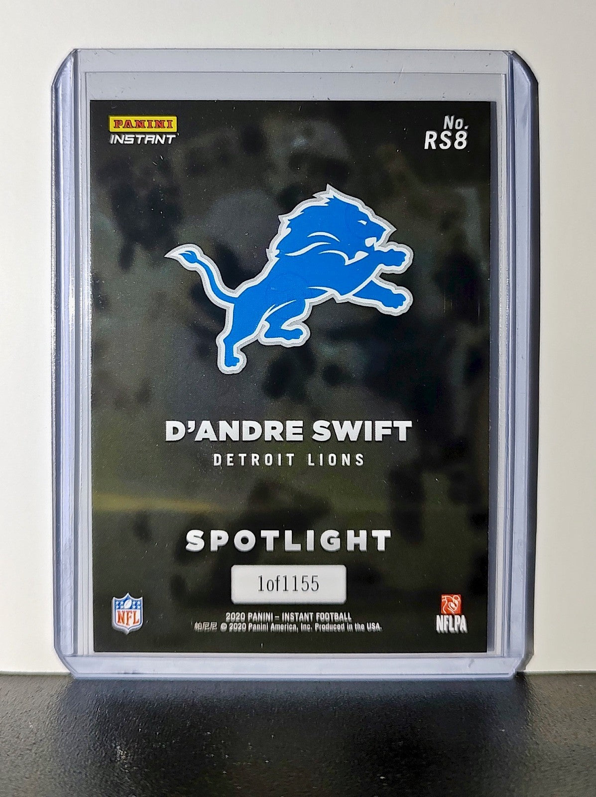 D'Andre Swift Rookie 2020 Panini NFL #8 Rookie Spotlight Card Detroit Lions