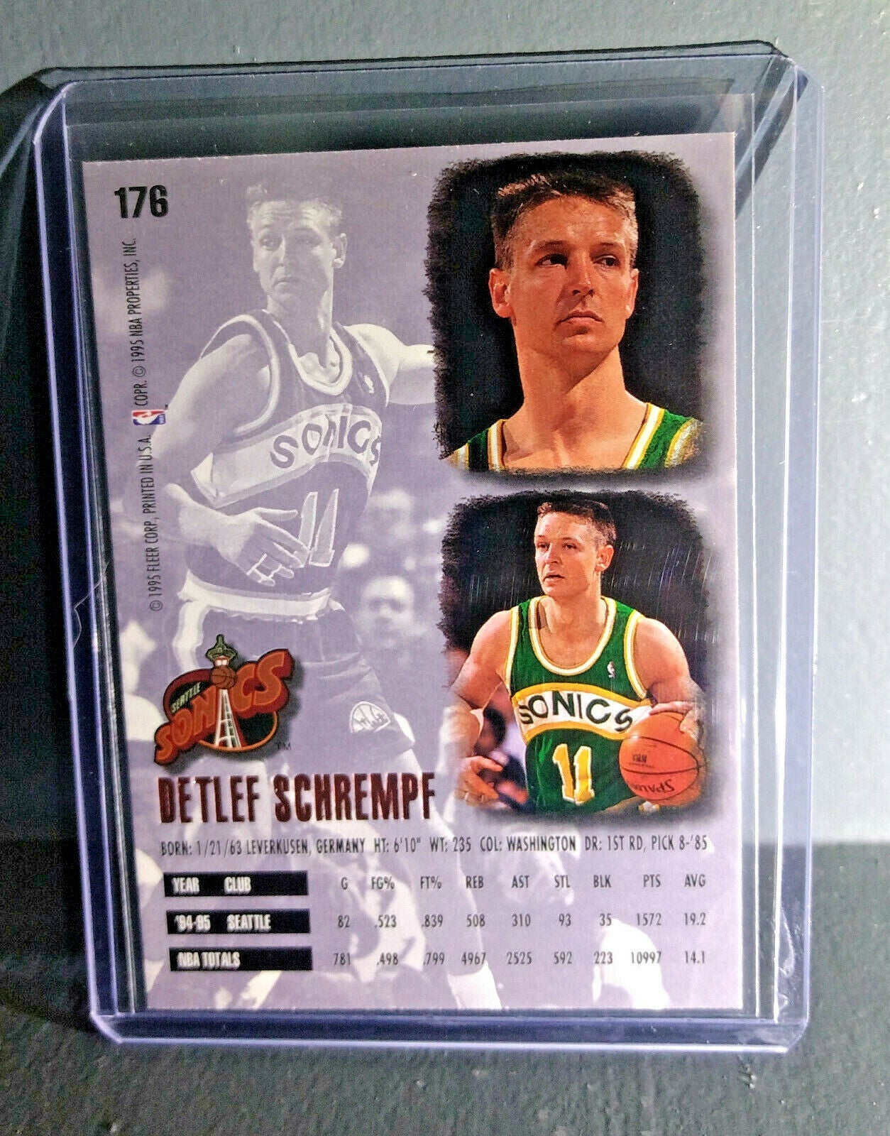 1995-96 Detlef Schrempf Fleer Ultra #176 Basketball Card