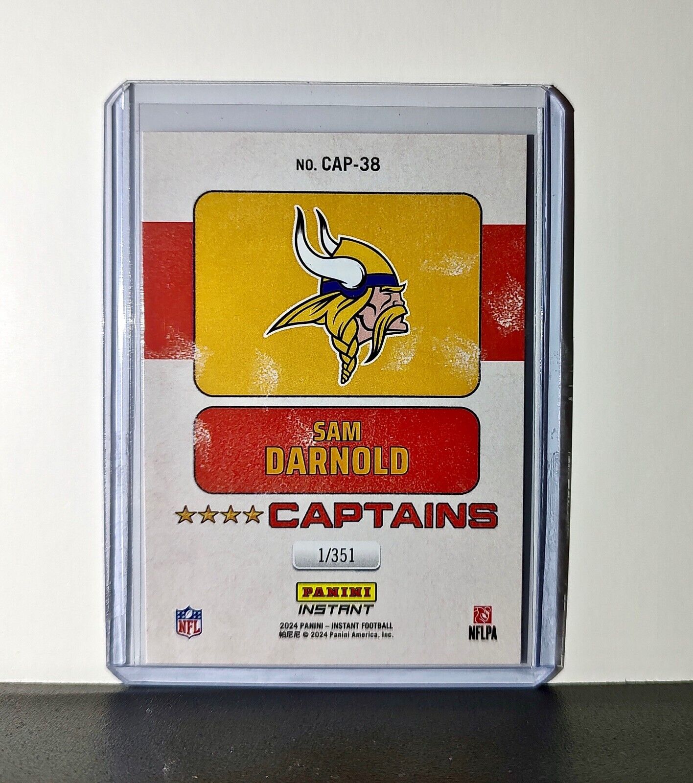 Sam Darnold 2024 Panini Captains NFL #38 Card Minnesota Vikings 1/351