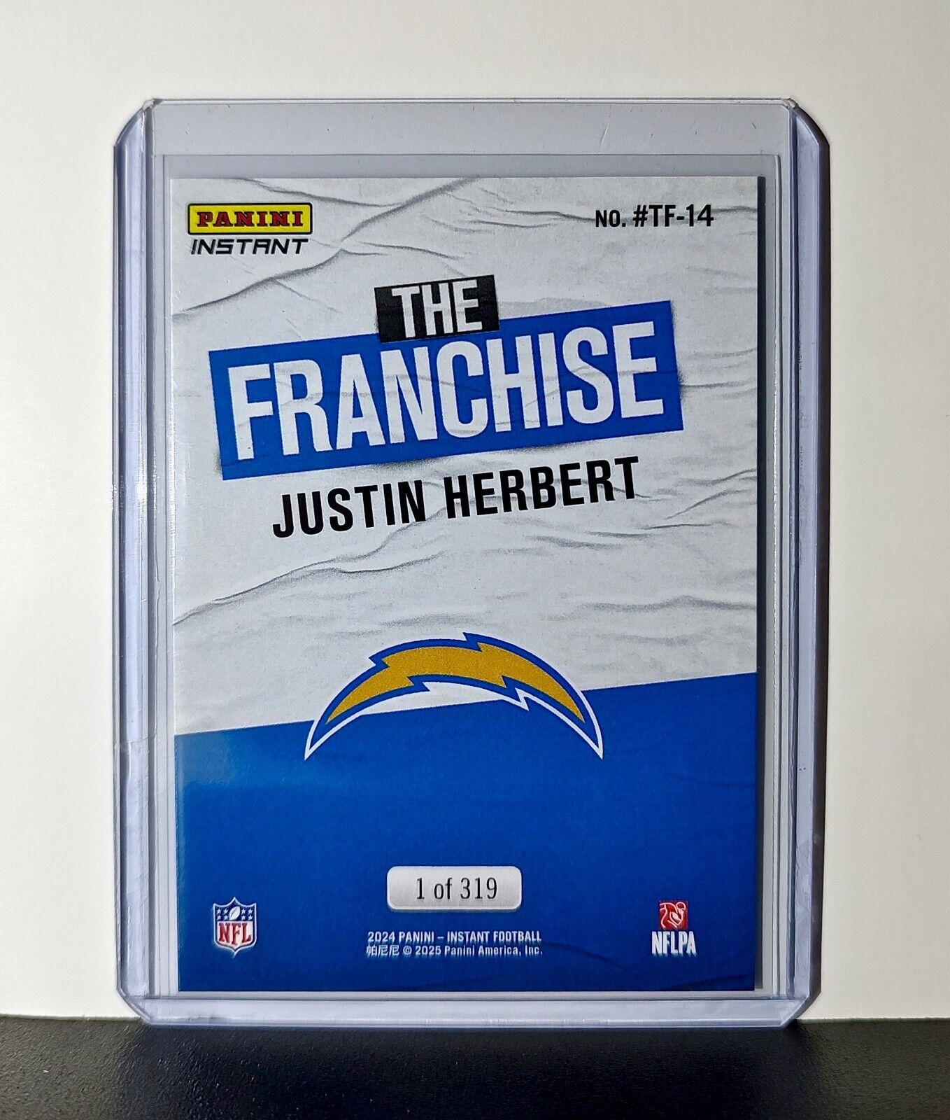 Justin Herbert 2024 Panini The Franchise NFL #14 Football Card Chargers 1 of 319