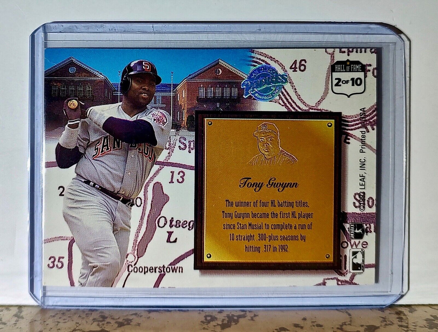 Tony Gwynn 1993 Leaf Hall of Fame MLB #46 Baseball Card San Diego Padres