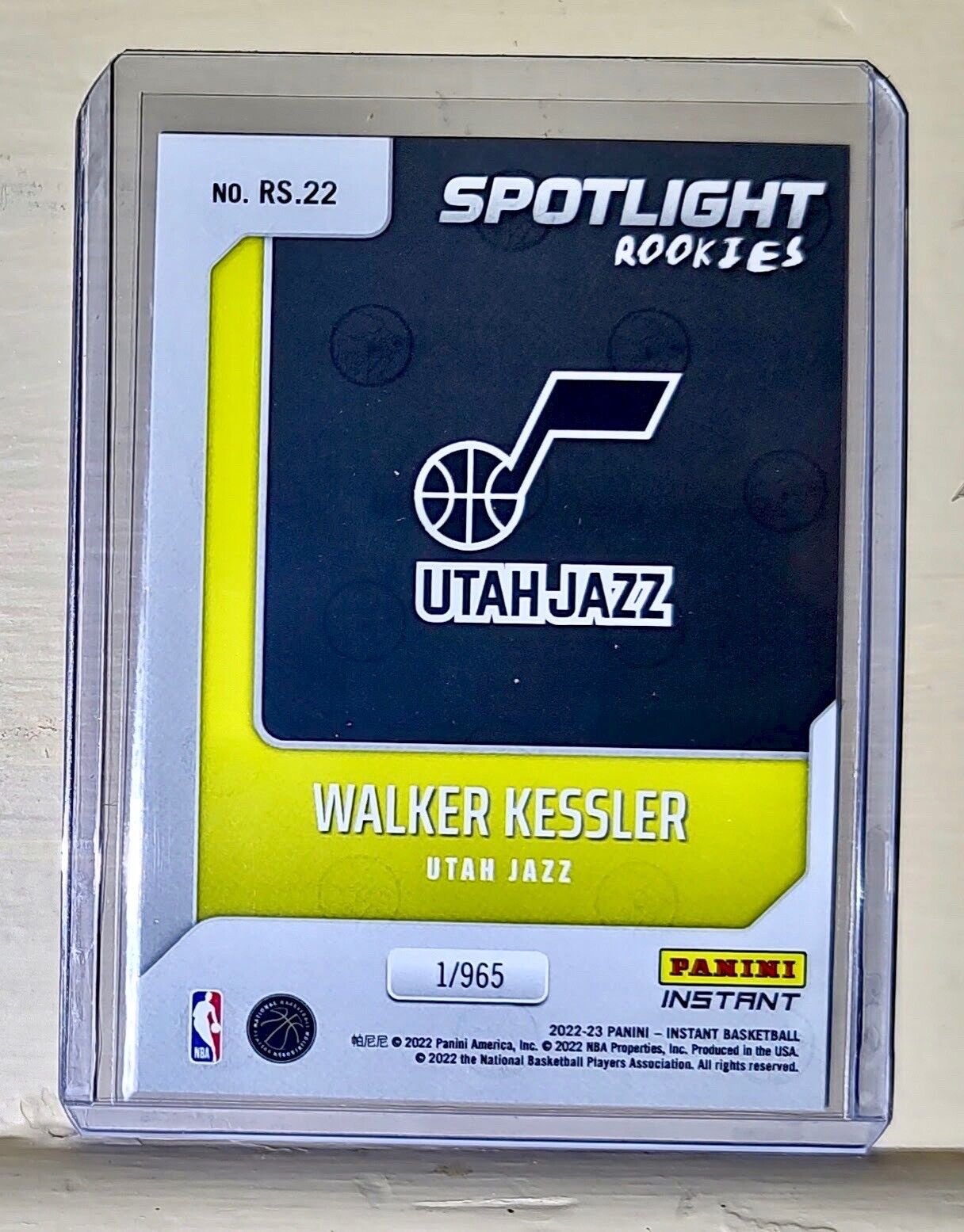 Walker Kessler 2022-23 Panini NBA #22 Spotlight Rookies Card 1/965