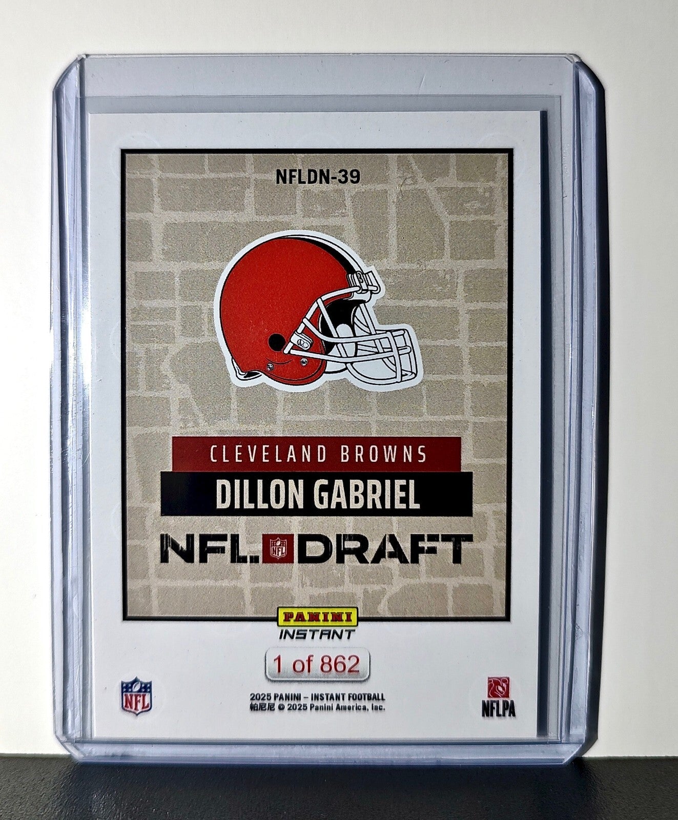 Dillon Gabriel Rookie 2025 NFL Draft #39 Football Card Cleveland Browns 1 of 862