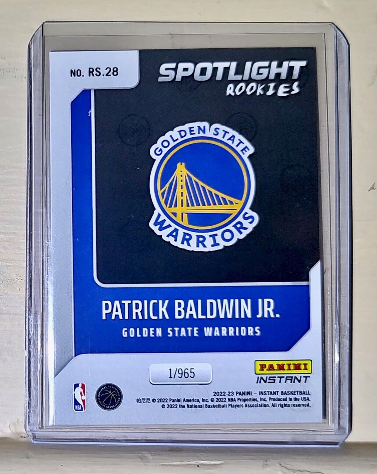 Patrick Baldwin Jr. 2022-23 Panini NBA #28 Spotlight Rookies Card 1/965