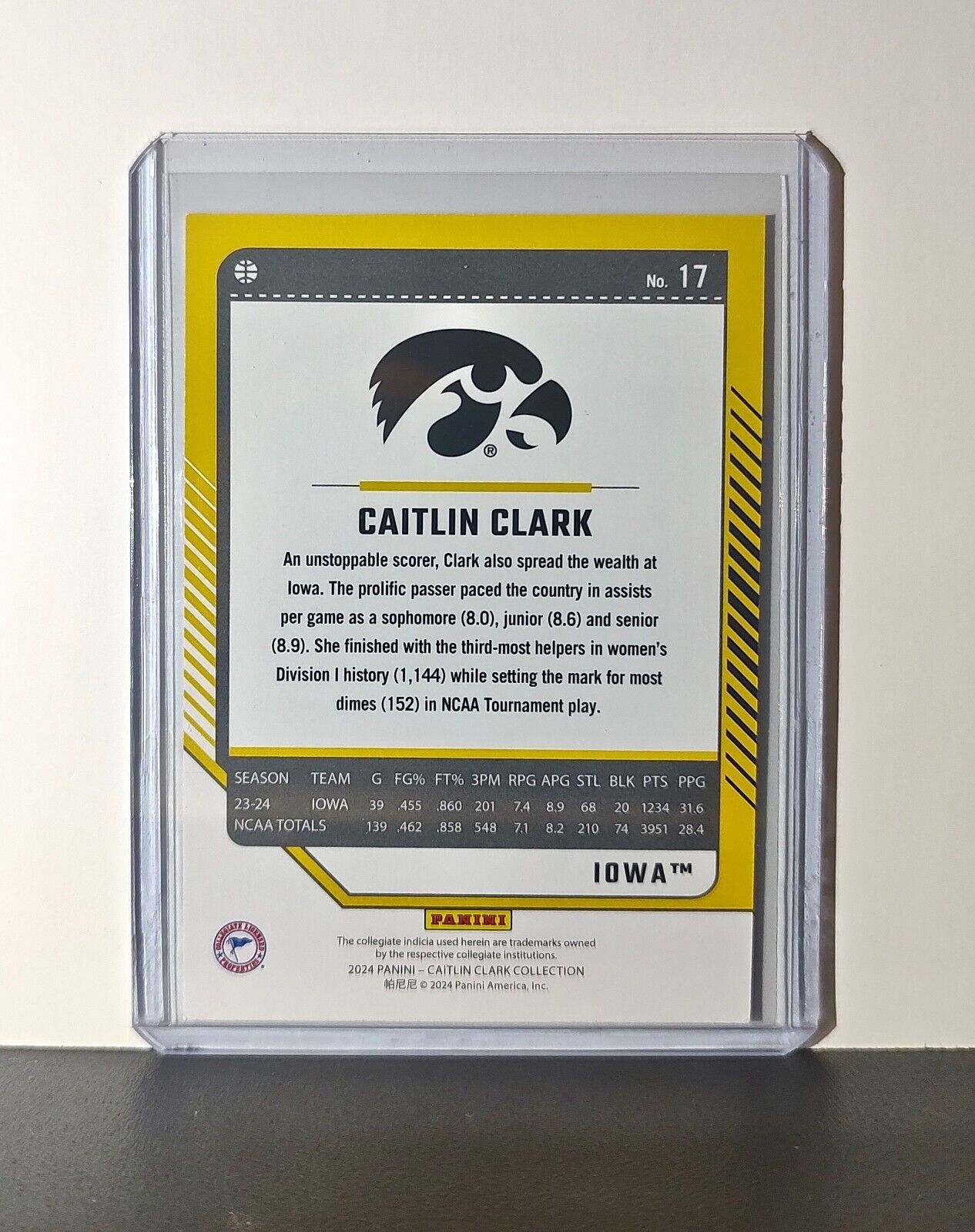 2024 Caitlin Clark Panini Donruss #17 Basketball Card Iowa Hawkeyes