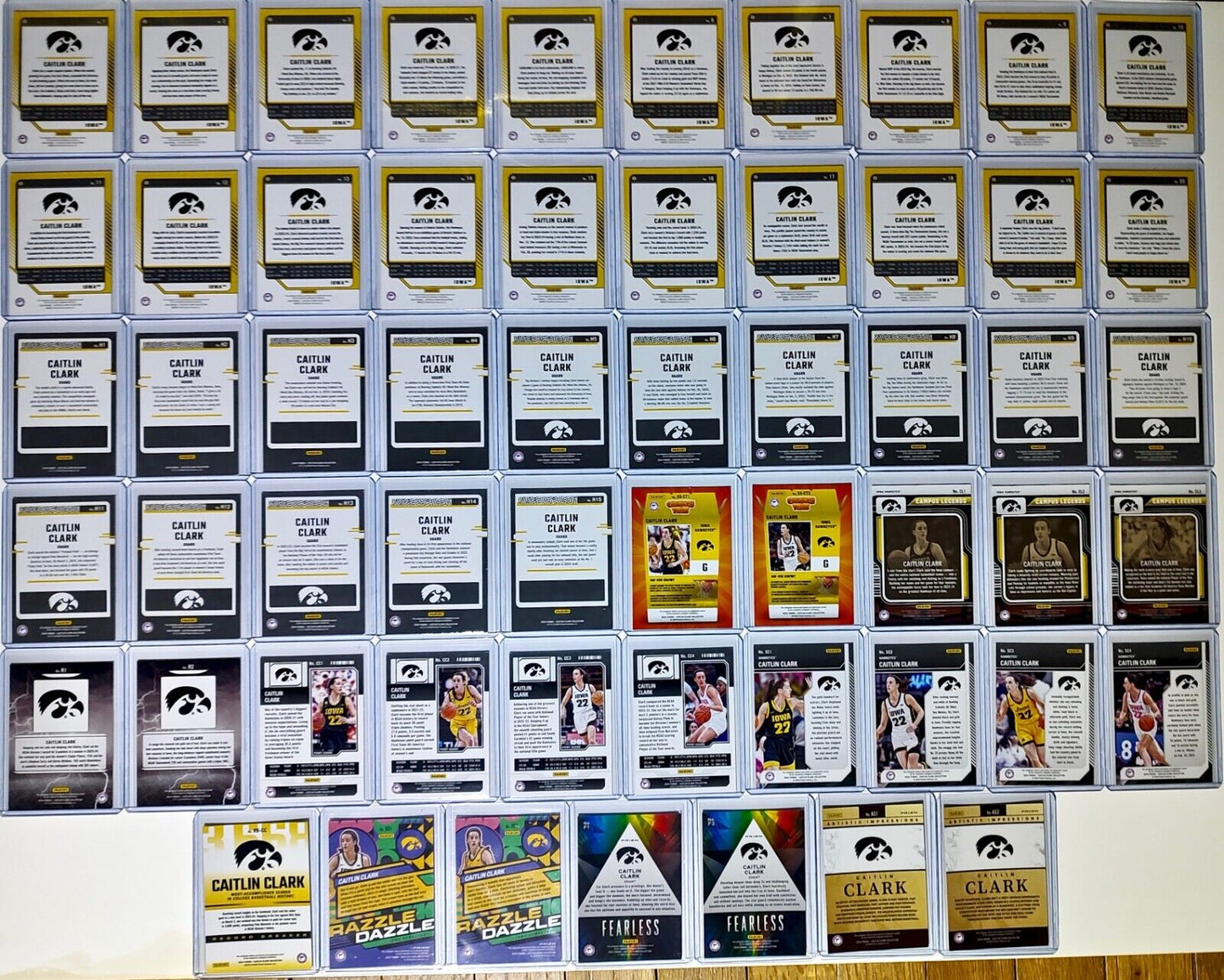 Caitlin Clark Panini Collection Complete Set 2024 Basketball Cards Iowa Hawkeyes