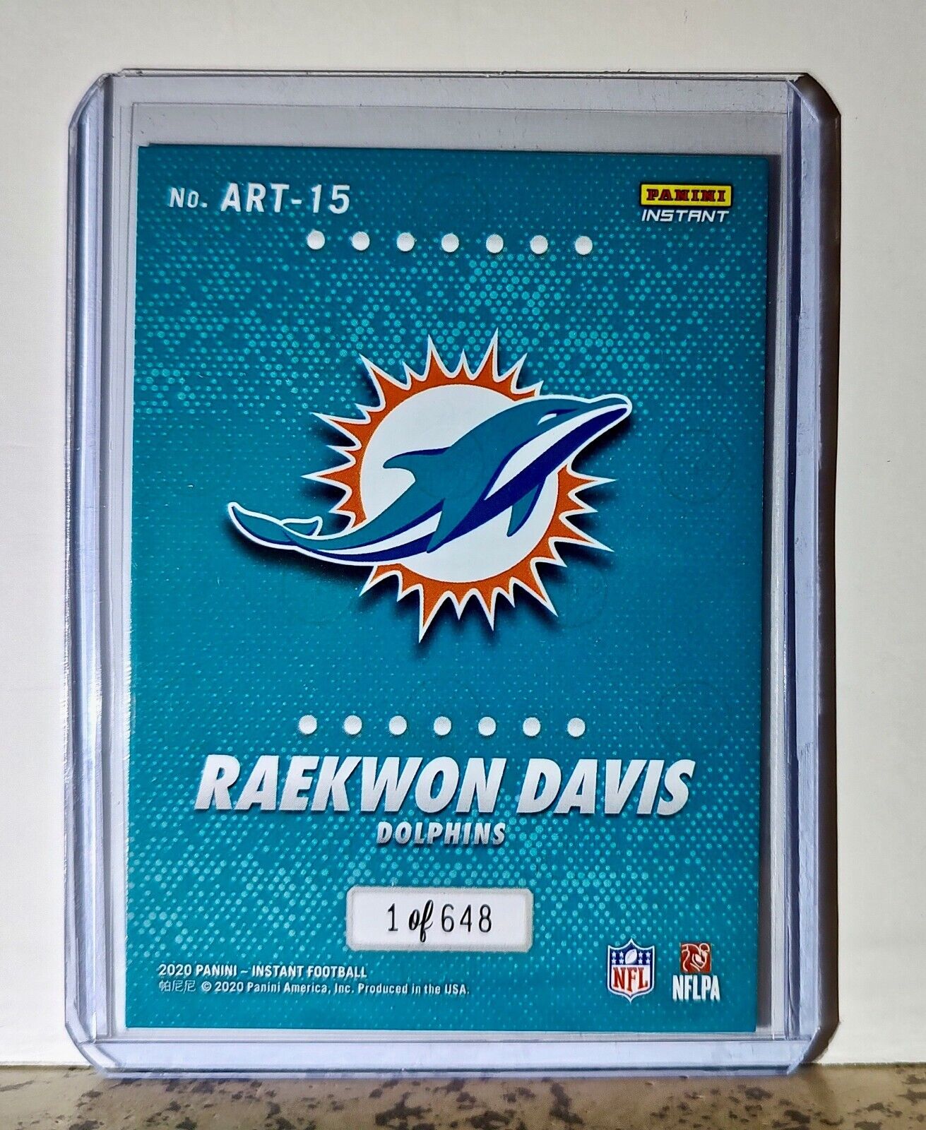 Raekwon Davis 2020 Panini All-Rookie Team NFL #15 Card 1 of 648 Miami Dolphins