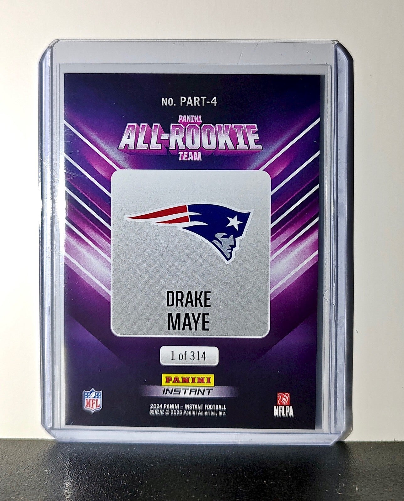 Drake Maye Rookie 2024 Panini NFL #4 All-Rookie Card NE Patriots 1 of 314